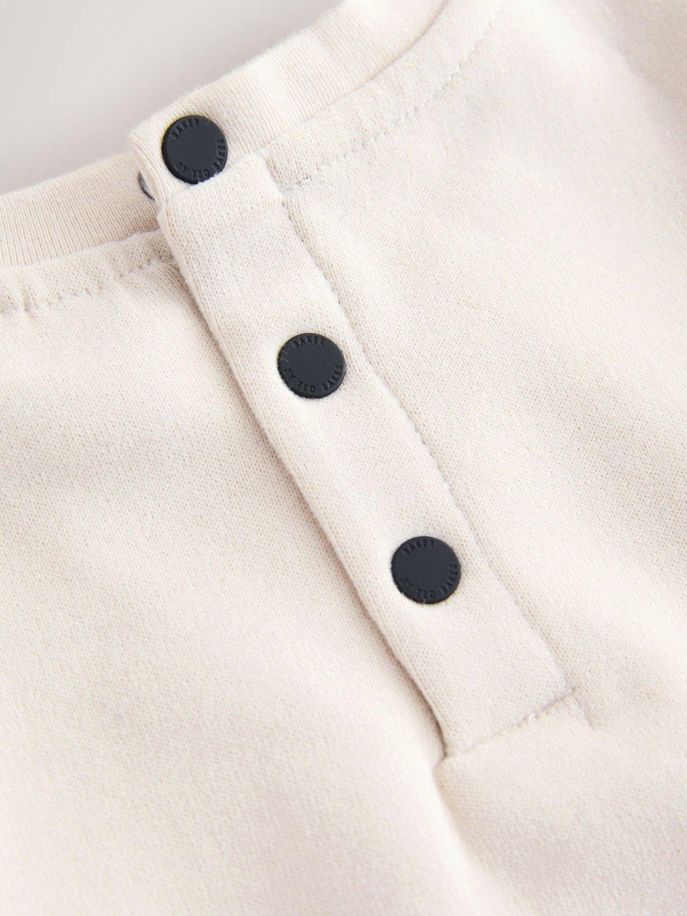 Image 3 of 6 of Ted Baker Baby Boys Graphic Mocksuit - Stone