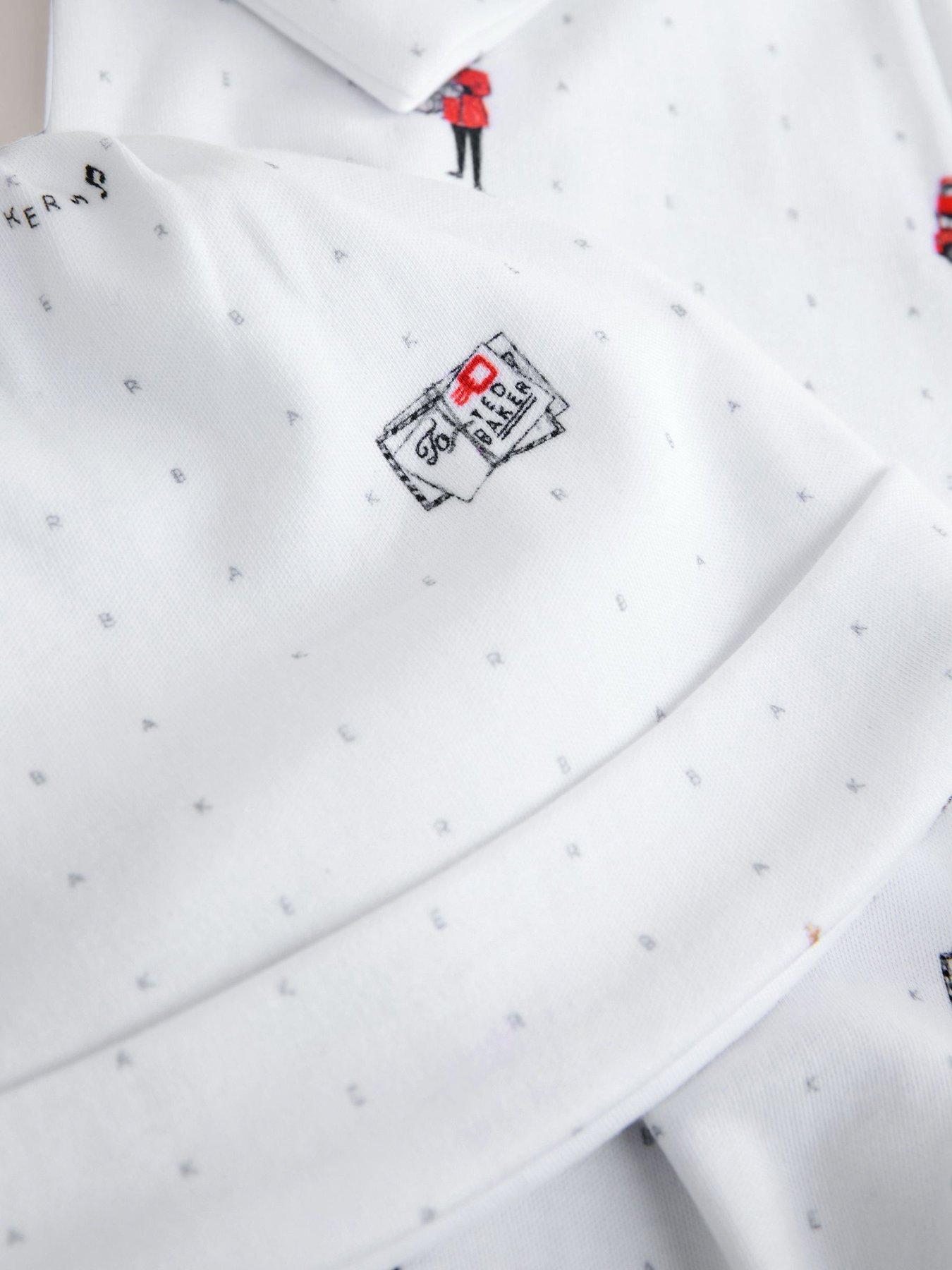 Image 3 of 6 of Ted Baker Baby Boys London Print Sleepsuit Set - White