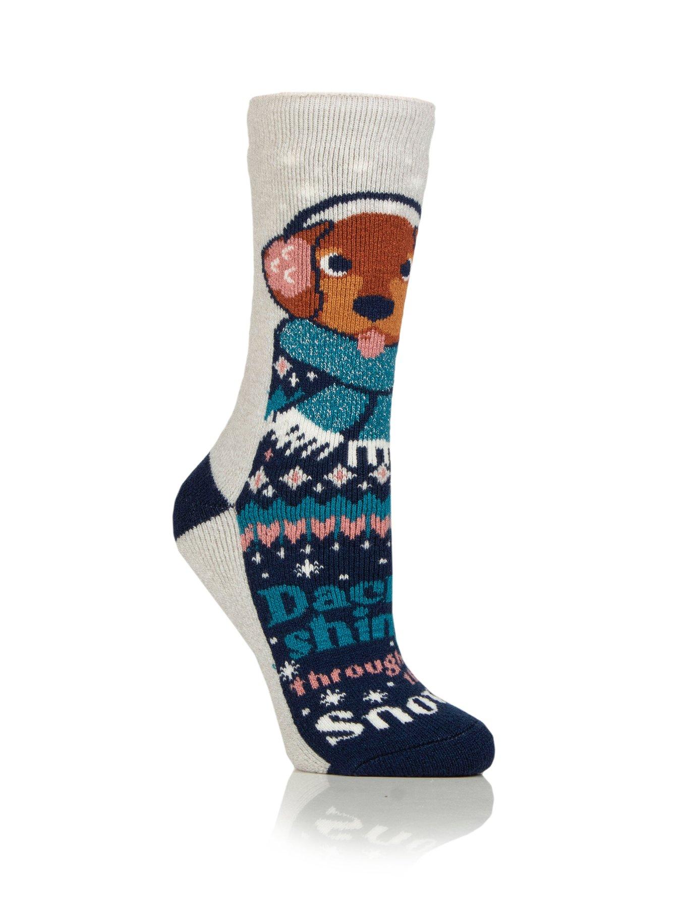 Image 2 of 3 of Heat Holders Ladies 1 Pair Lite Christmas Socks - Dancing Through The Snow