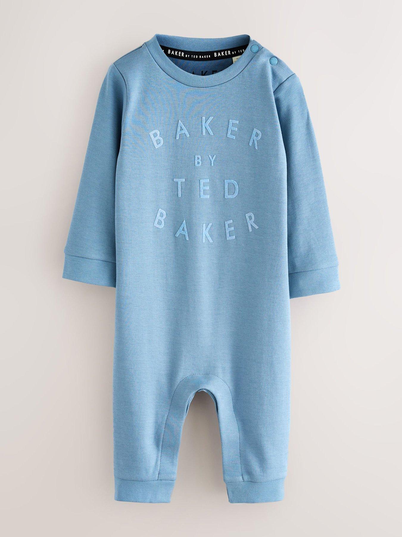  image of ted-baker-baby-boys-2-pack-romper-hat-set-blue