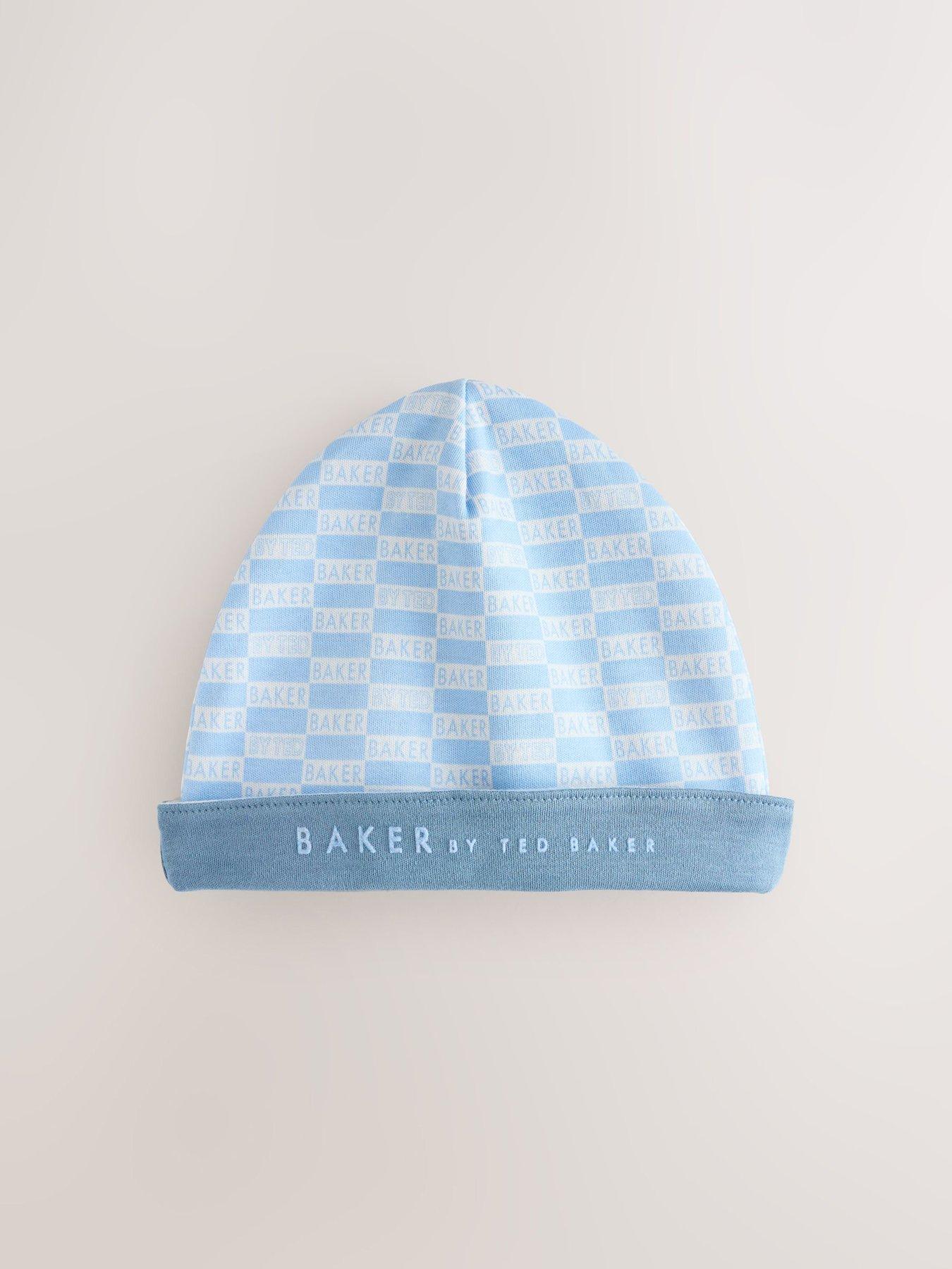  image of ted-baker-baby-boys-2-pack-romper-hat-set-blue