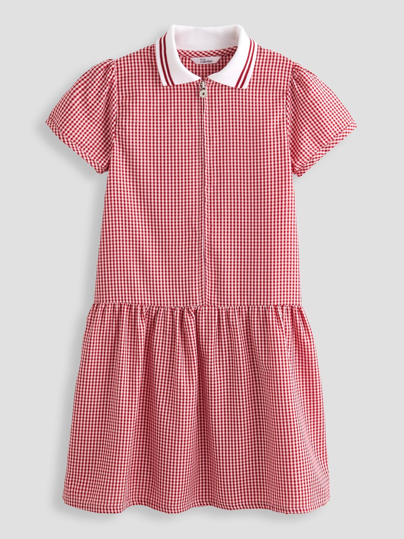  image of the-very-collection-gingham-school-dress-red