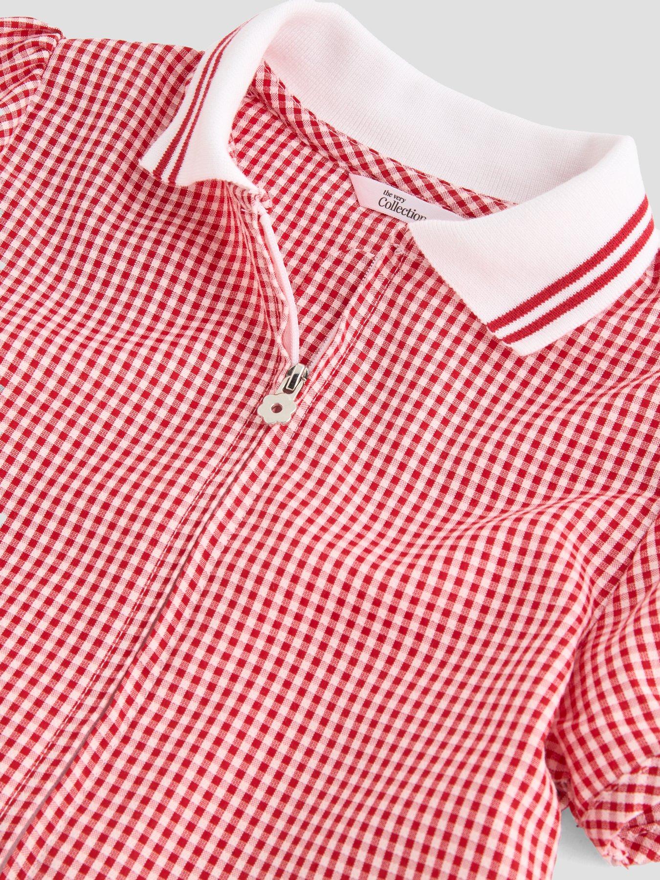  image of the-very-collection-gingham-school-dress-red