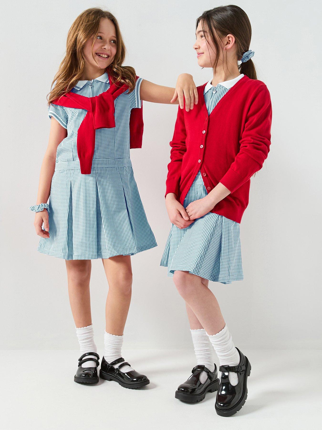 The Very Collection Gingham School Dress - Green