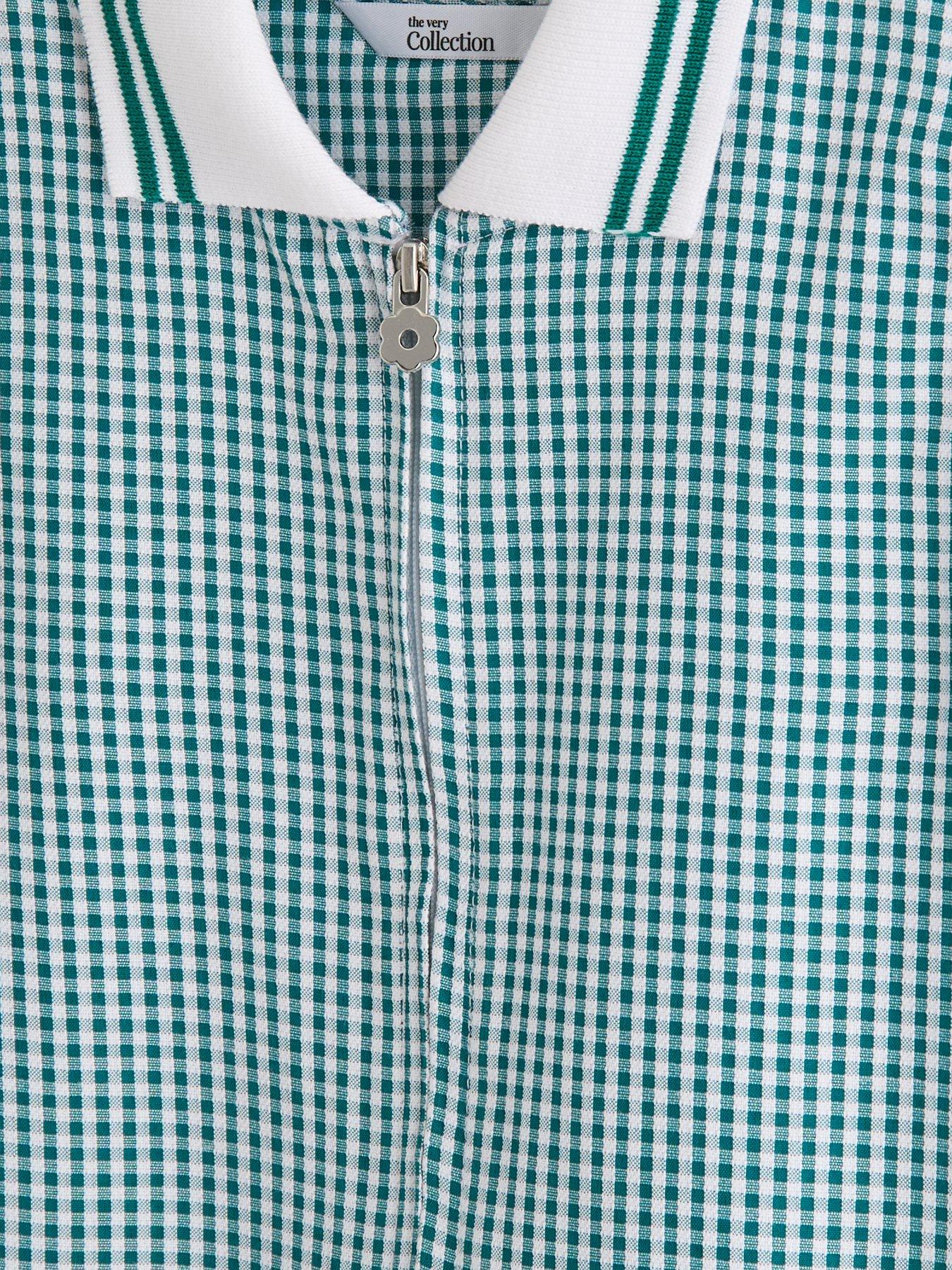 Image 3 of 4 of The Very Collection Gingham School Dress - Green