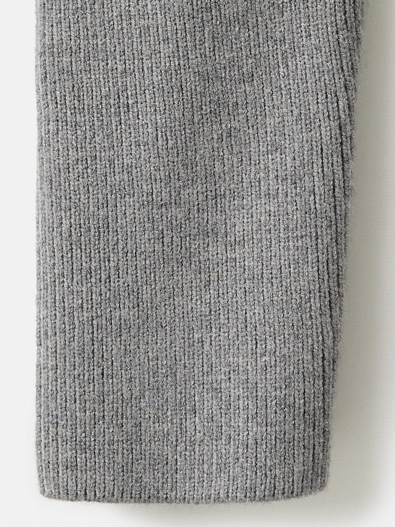  image of mango-sweater-with-asymmetrical-roll-neck-grey