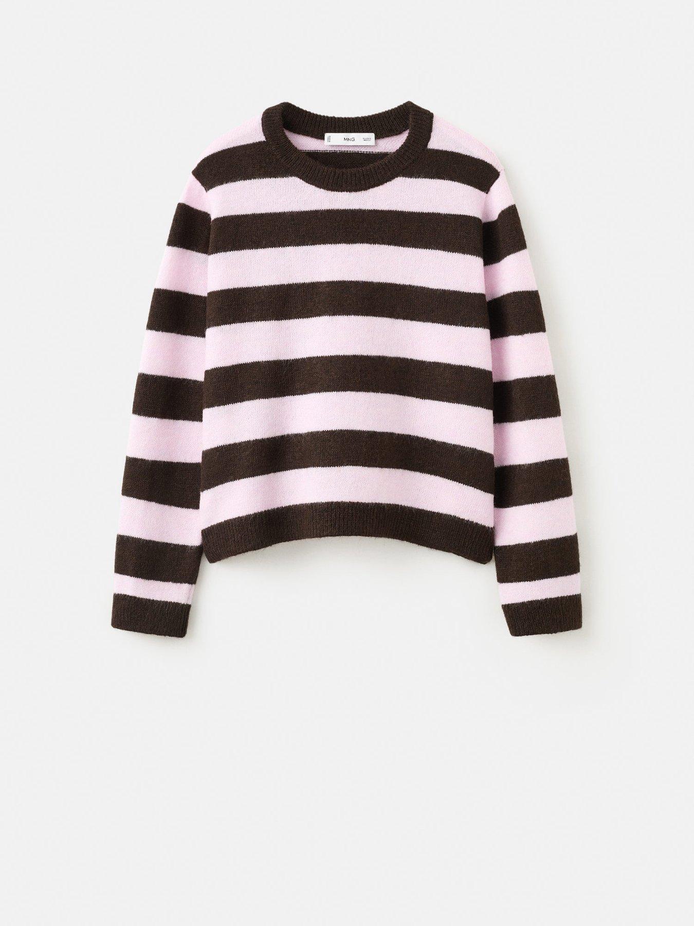 Image 6 of 6 of Mango Long Sleeve Striped Jumper - Pink