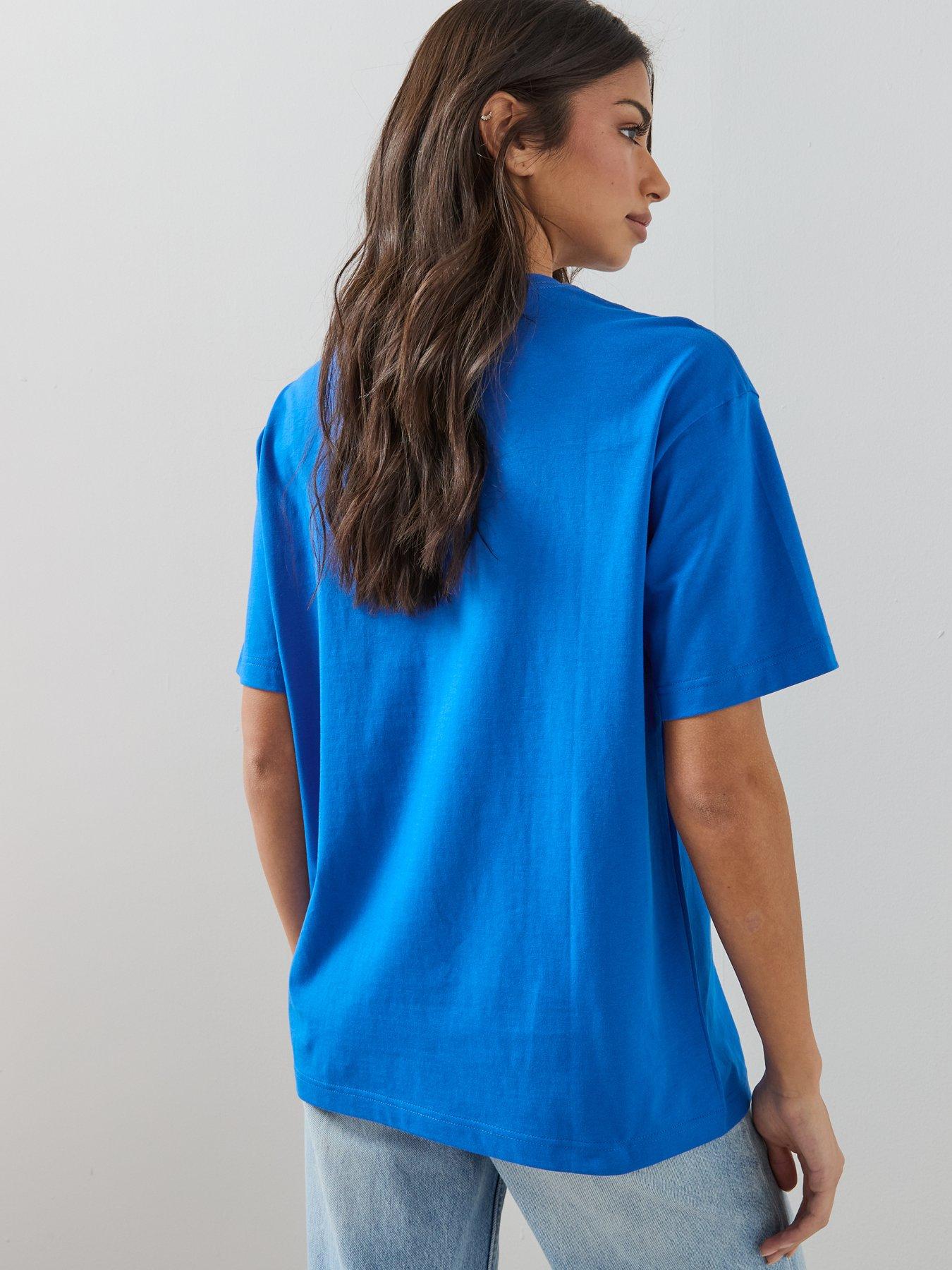 The Very Collection Crew Neck Oversized T-Shirt - Blue | Littlewoods