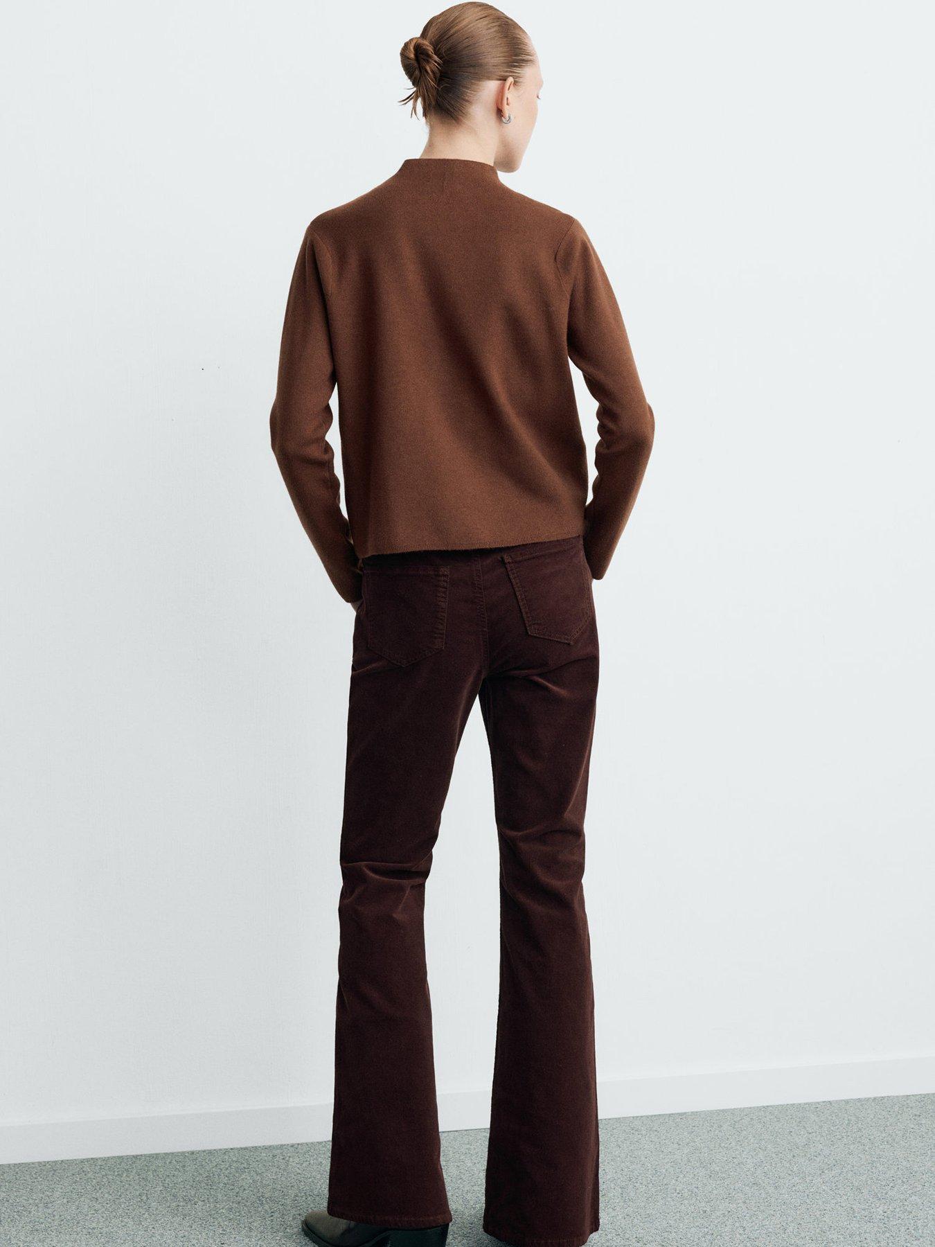Image 2 of 5 of Mango High Neck Jumper - Brown