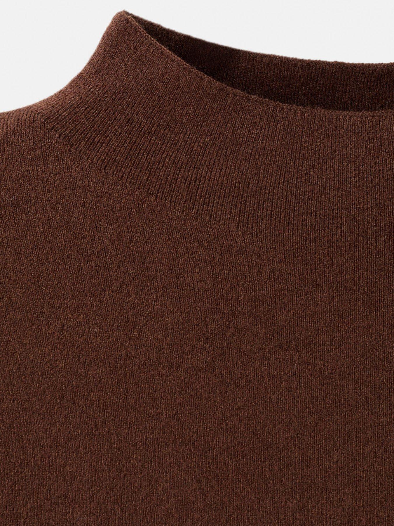 Image 4 of 5 of Mango High Neck Jumper - Brown