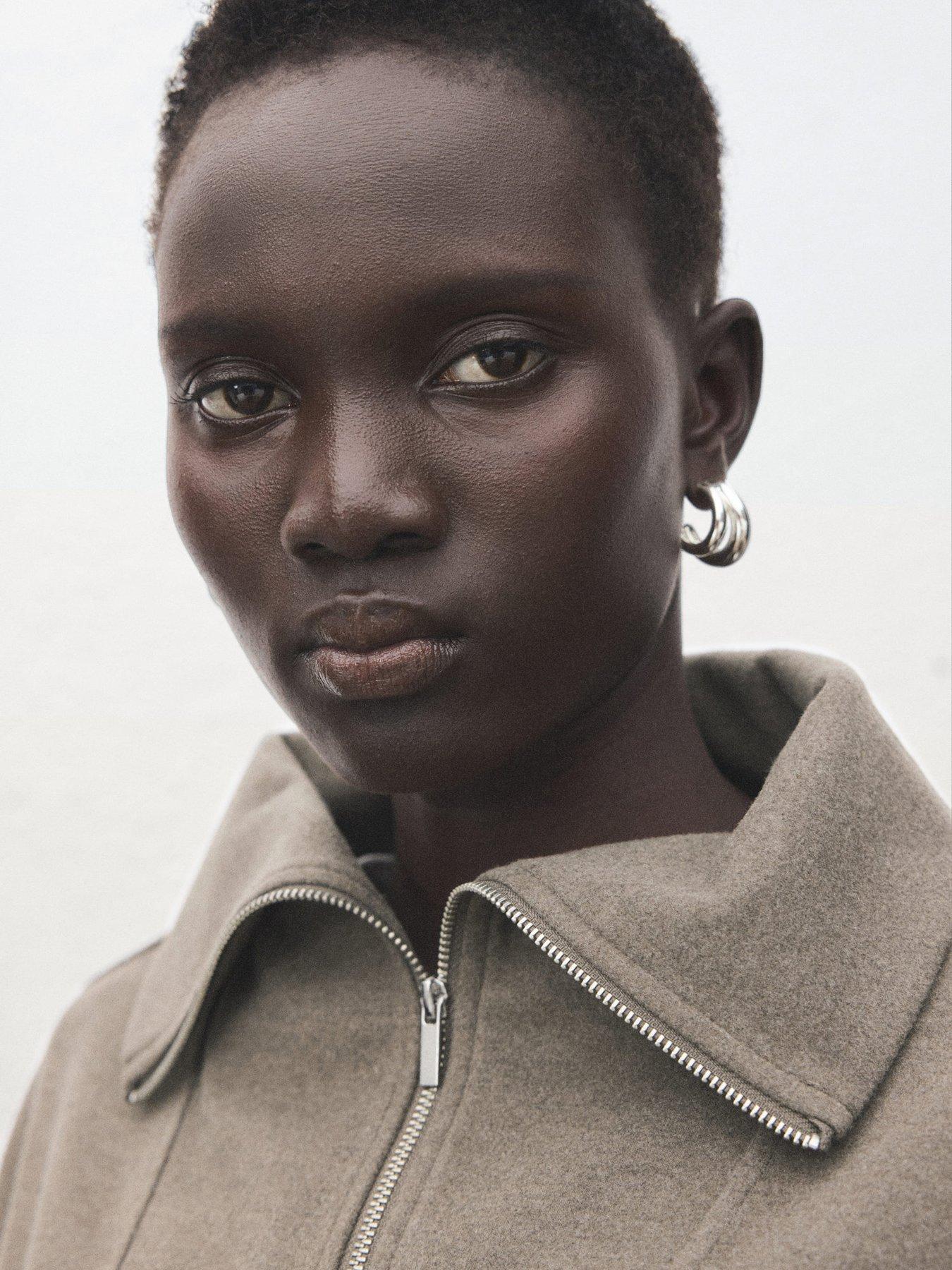  image of mango-turtleneck-sweatshirt-with-zip-grey