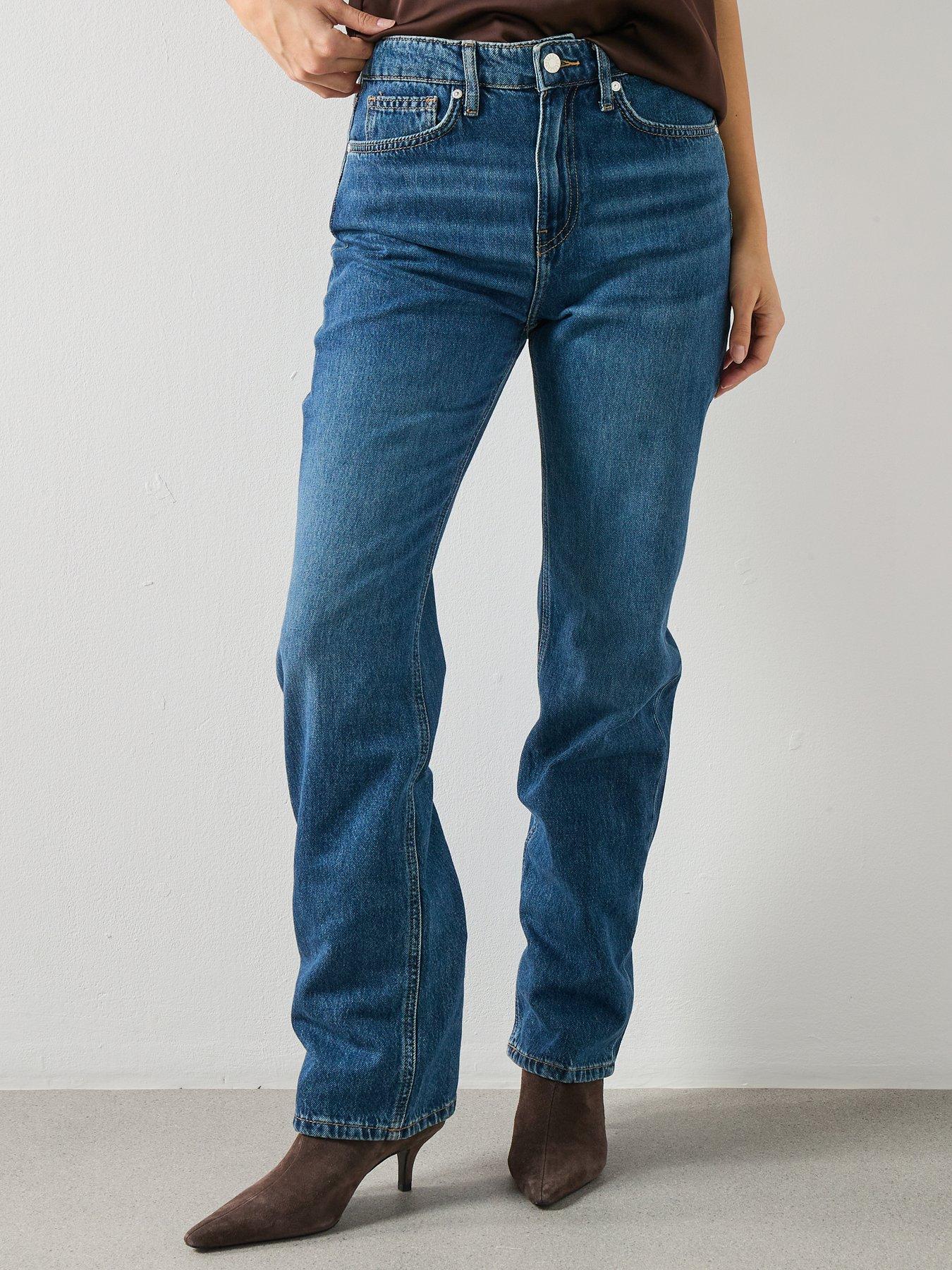 Mango Matilda High-rise Straight Jeans - Dark Denim