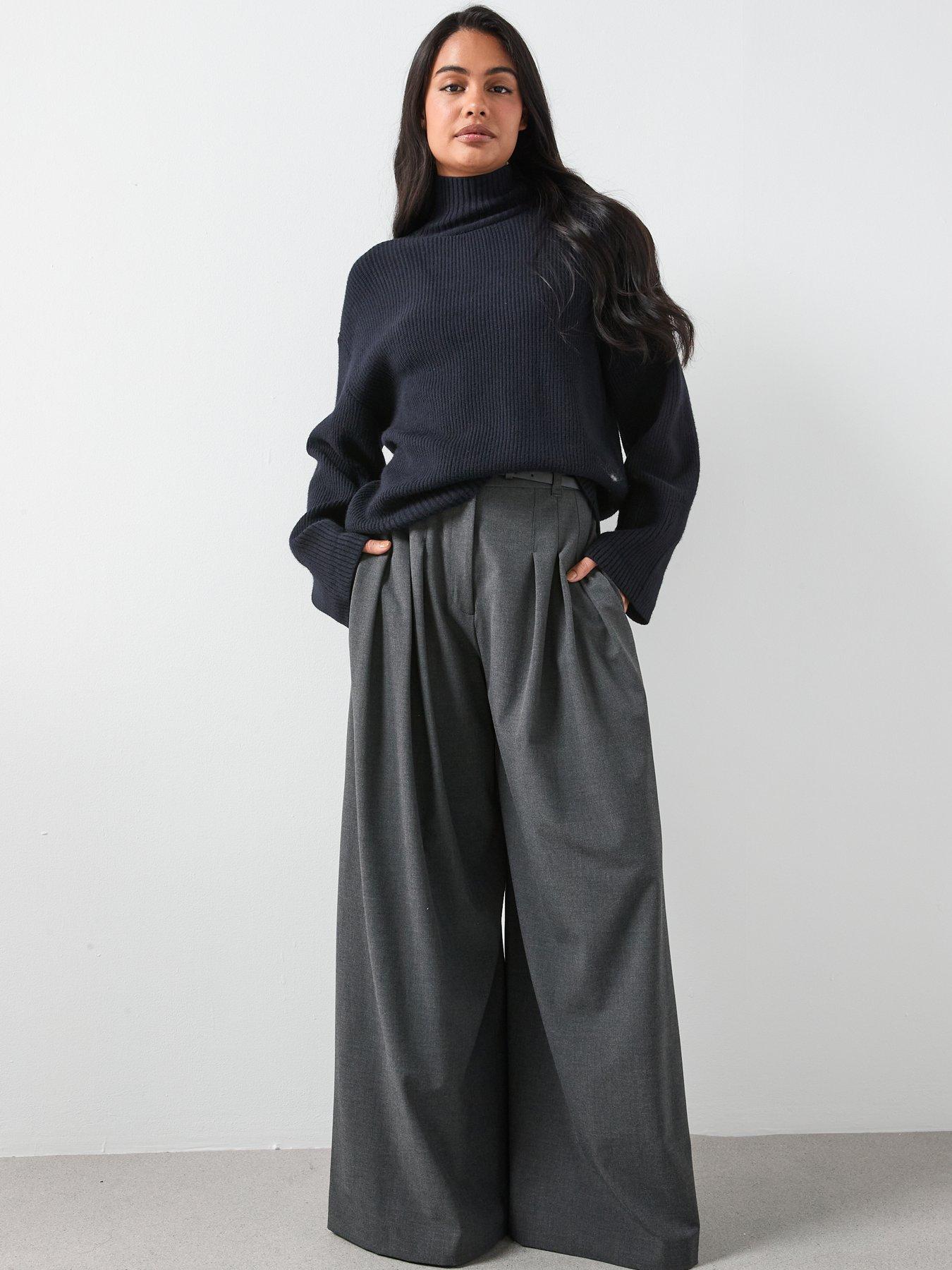 Image 5 of 5 of Mango Perkins-Neck Sweater with Button Detail - Navy