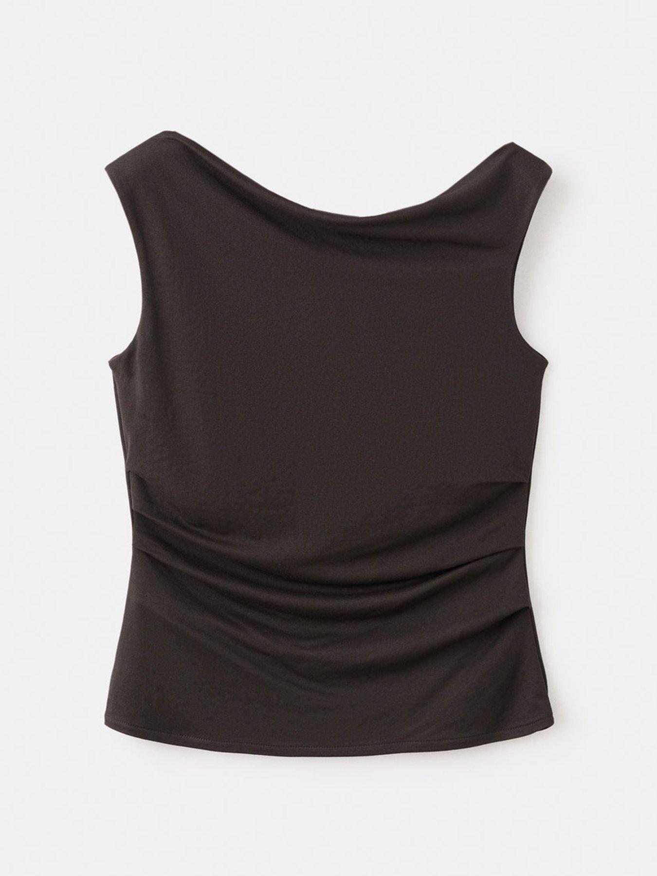  image of mango-sleeveless-canela-top-blue