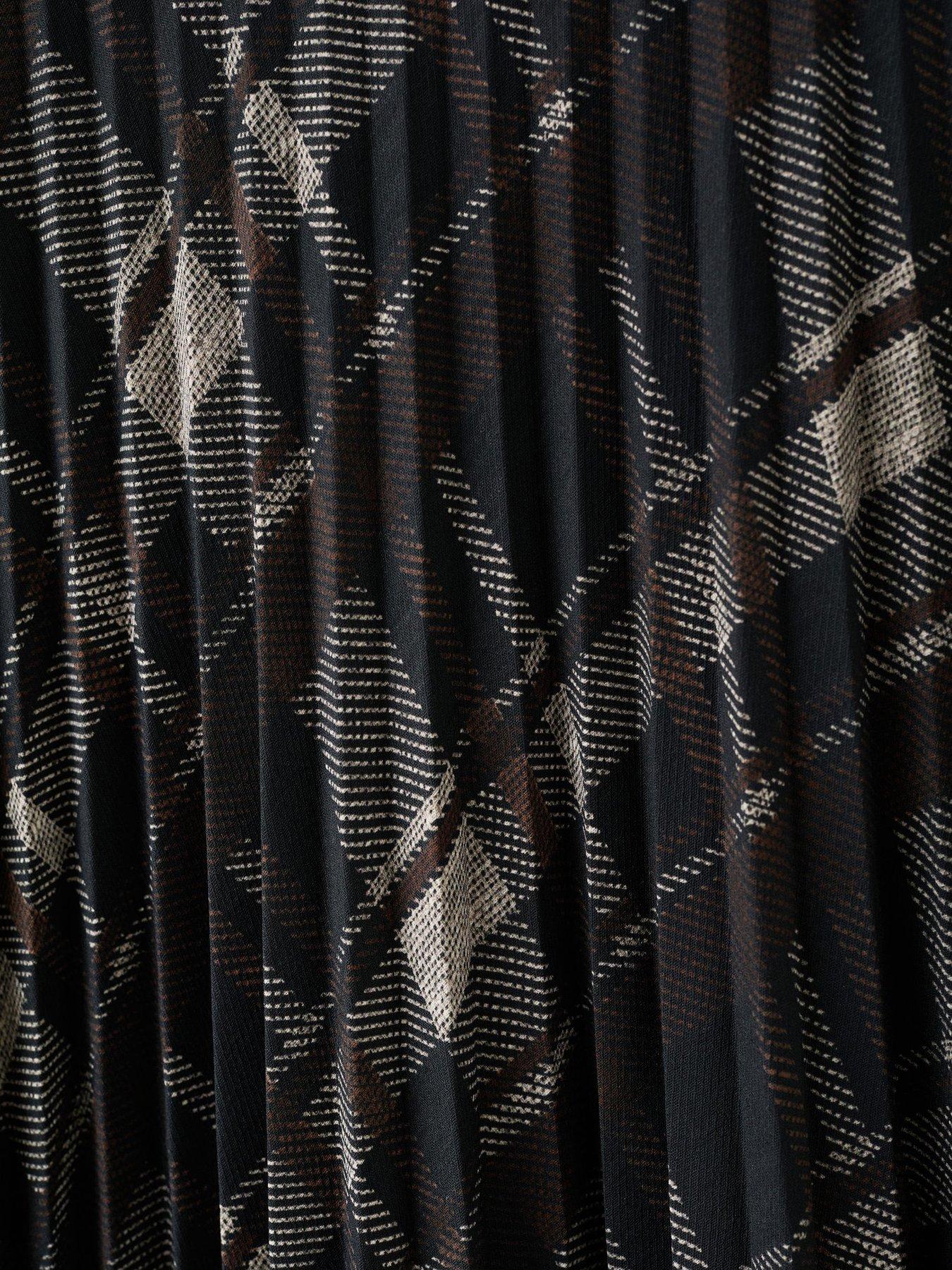  image of mango-long-tartan-skirt-brown