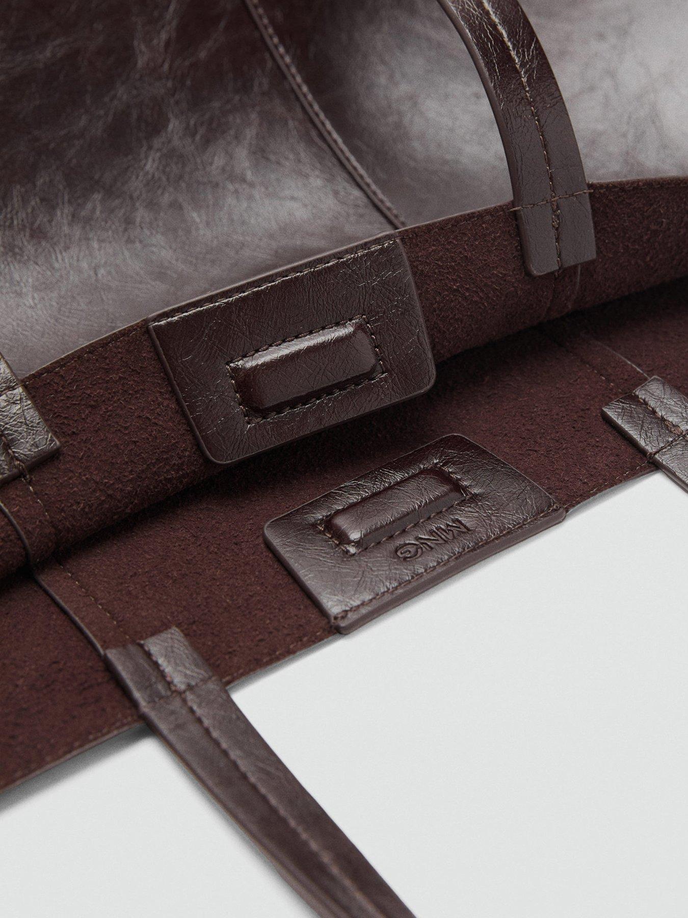 Image 5 of 5 of Mango Large Shopper Bag - Brown