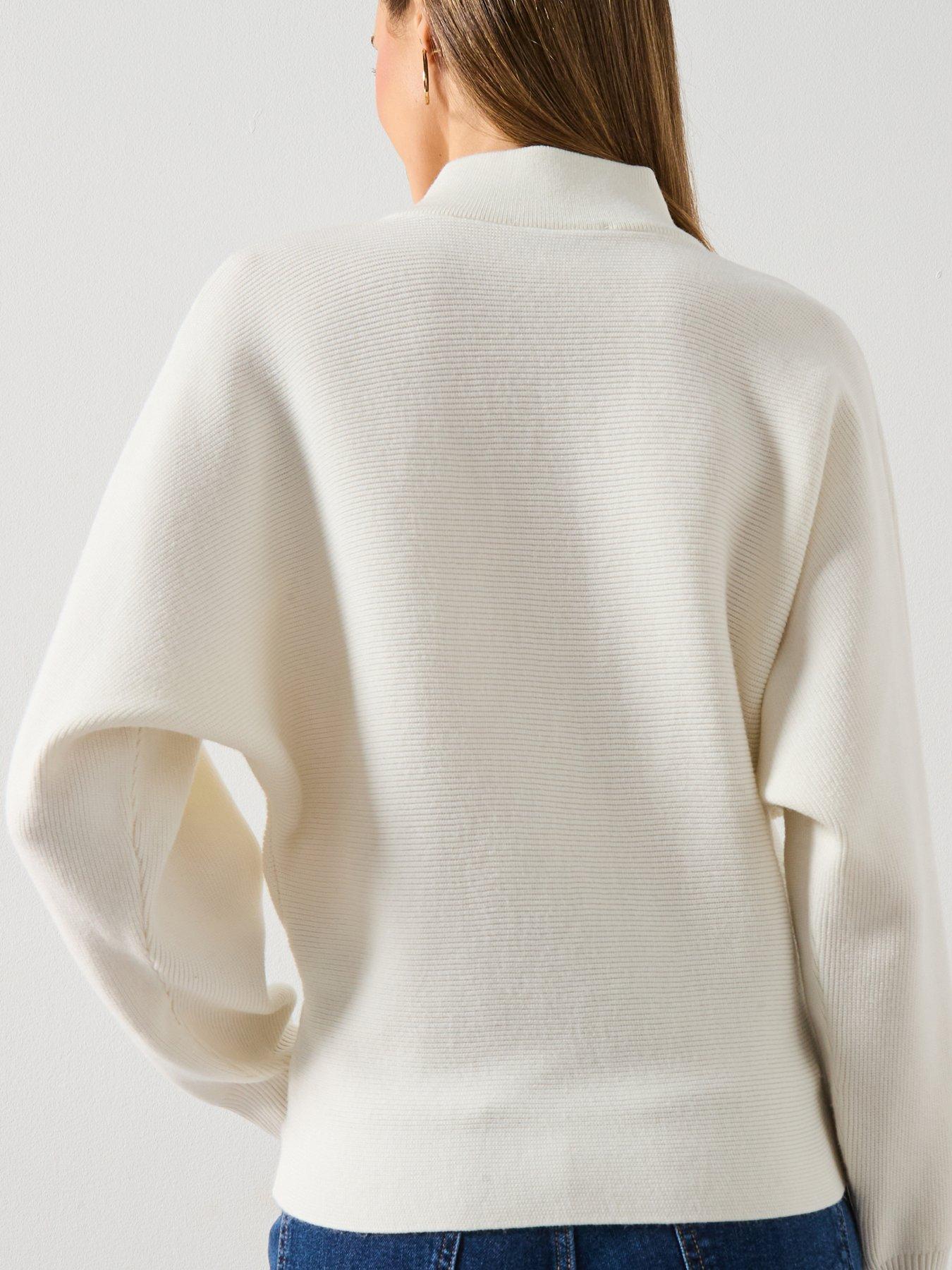 Image 6 of 6 of Mango Turtleneck Jumper With Jewel Buttons - Beige