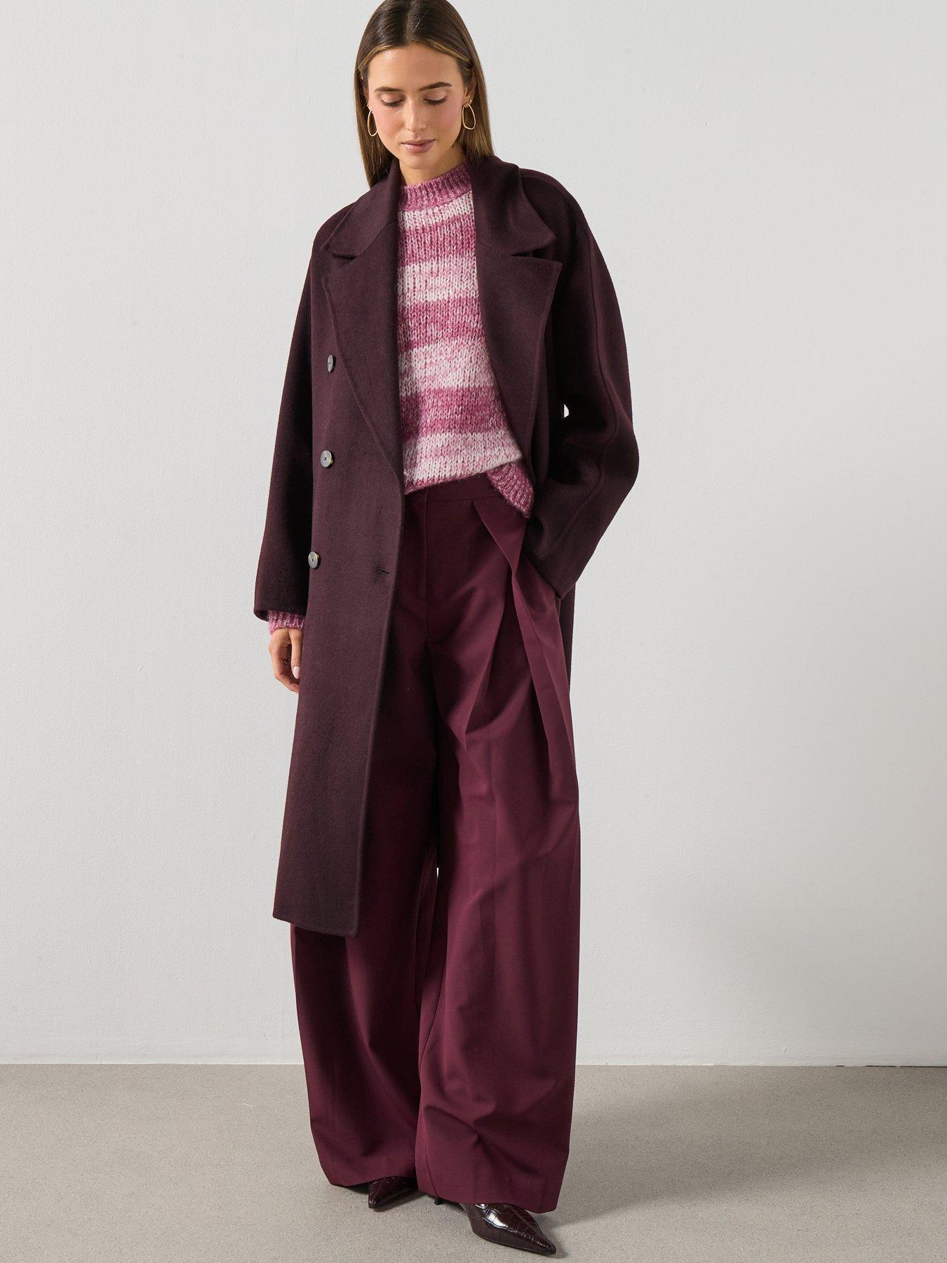  image of mango-overside-striped-jumper-pink
