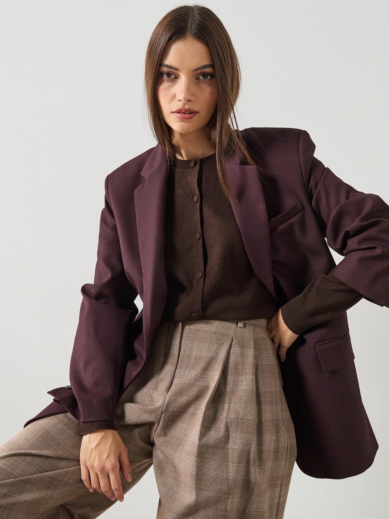  image of mango-knitted-button-cardigan-brown