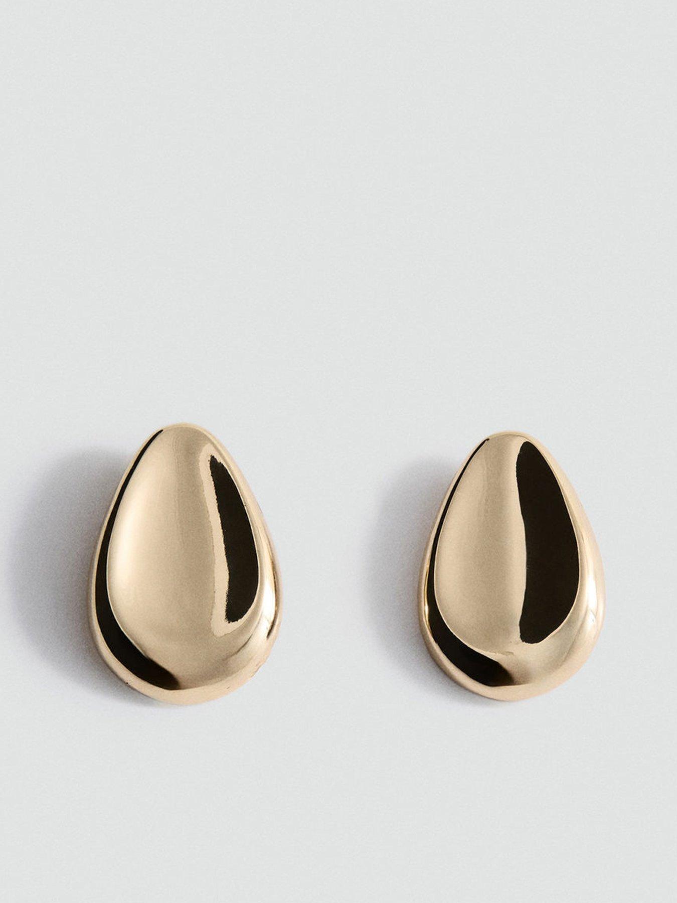front image of mango-drop-earrings-gold