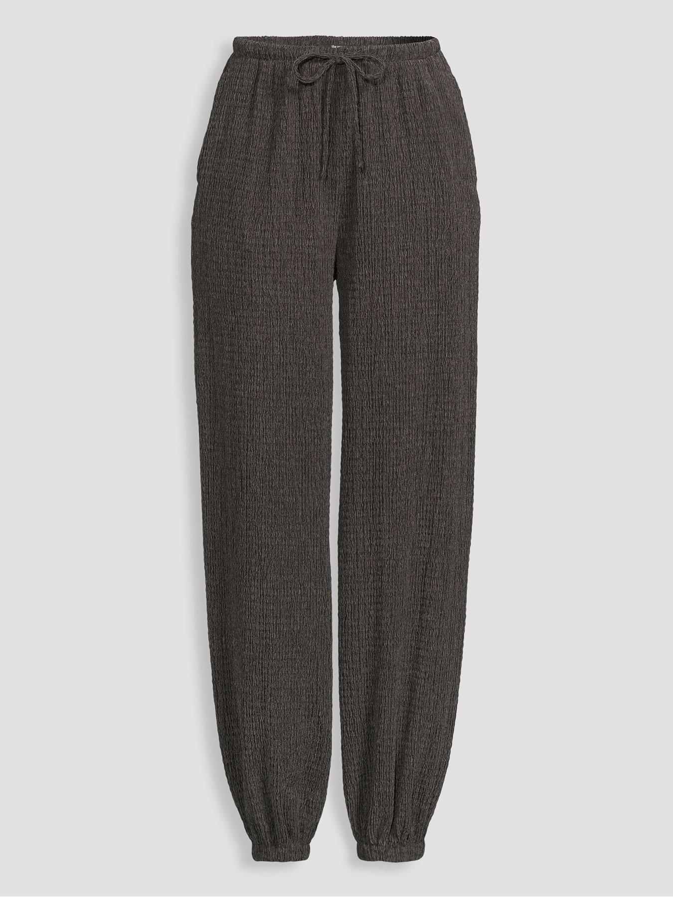 Image 7 of 7 of The Very Collection Textured Balloon Leg Trousers - Grey