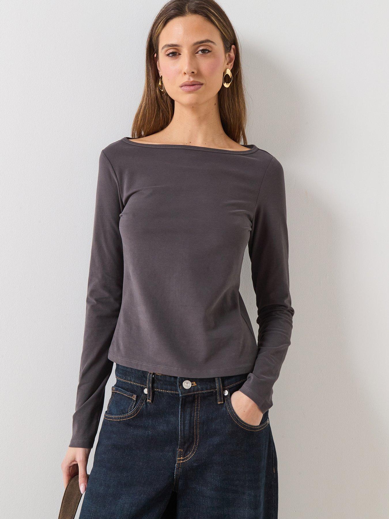 mango-cotton-boat-neck-t-shirt-charcoal