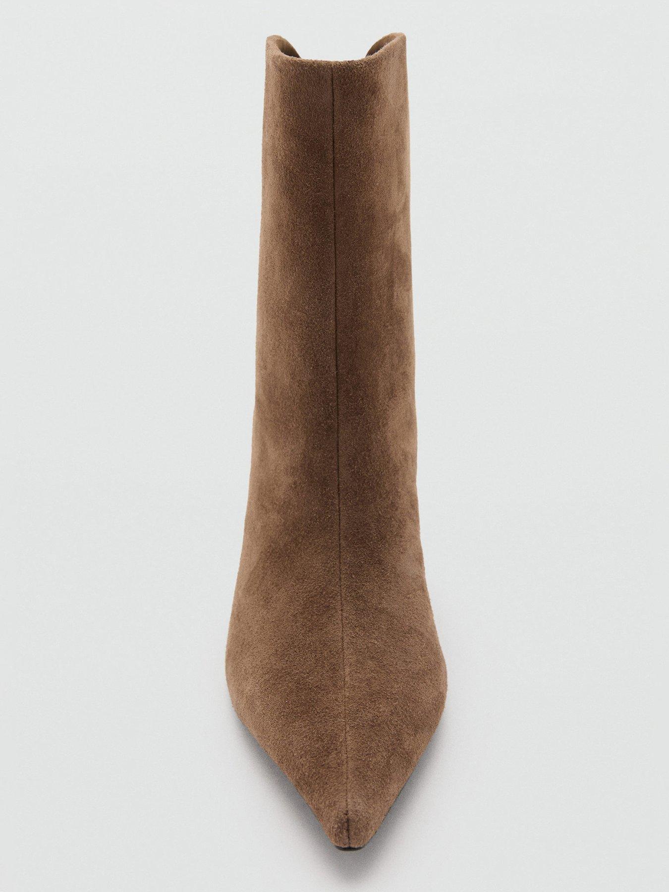 Image 5 of 6 of Mango Pointed Toe Ankle Boots - Brown