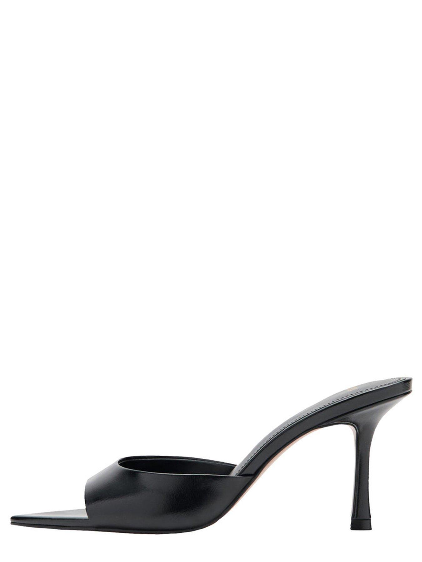 Image 5 of 5 of Mango Pointed Heel Sandals - Black
