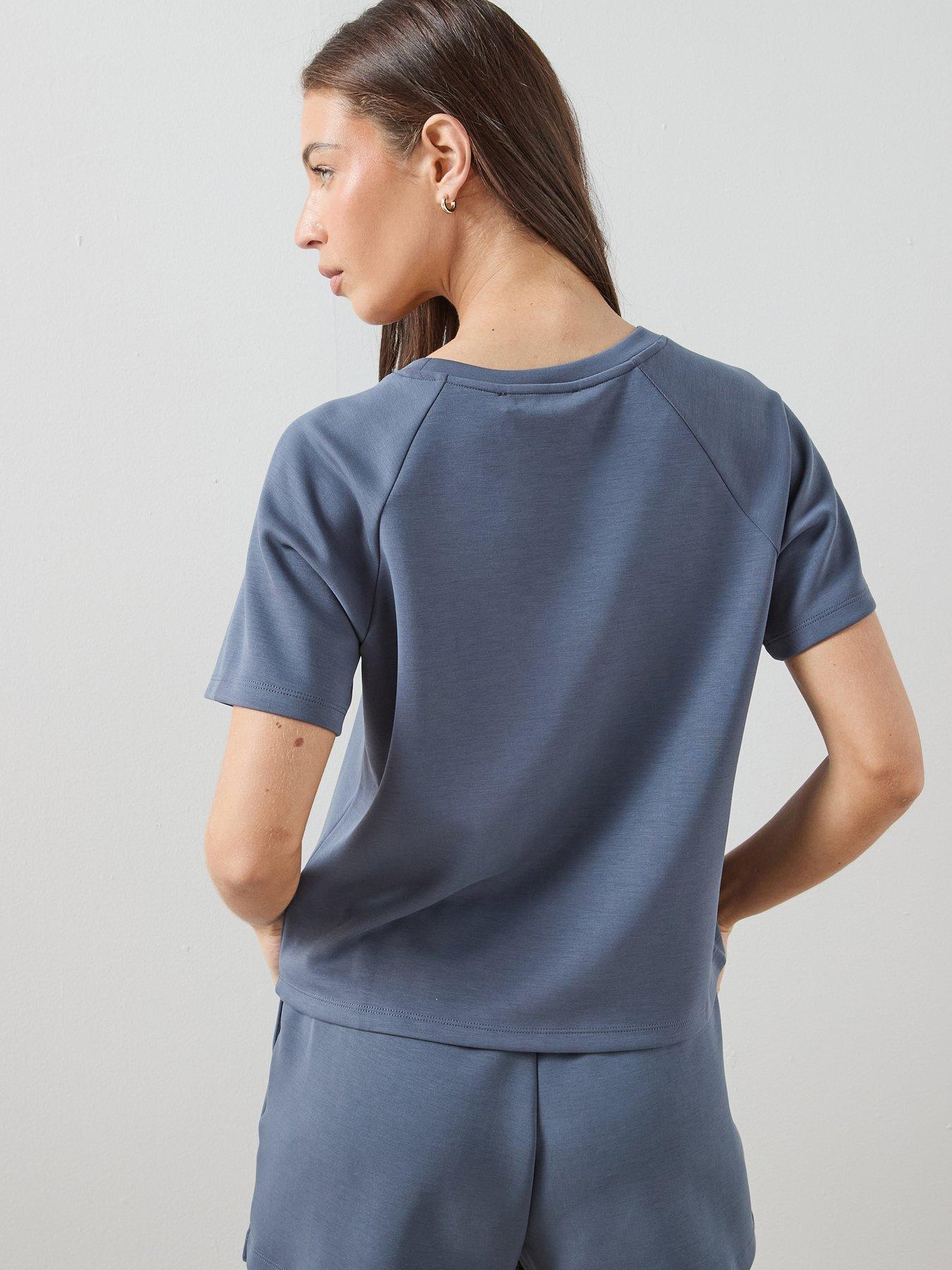Image 2 of 7 of The Very Collection Short Sleeve Modal Tee Co-Ord - Blue