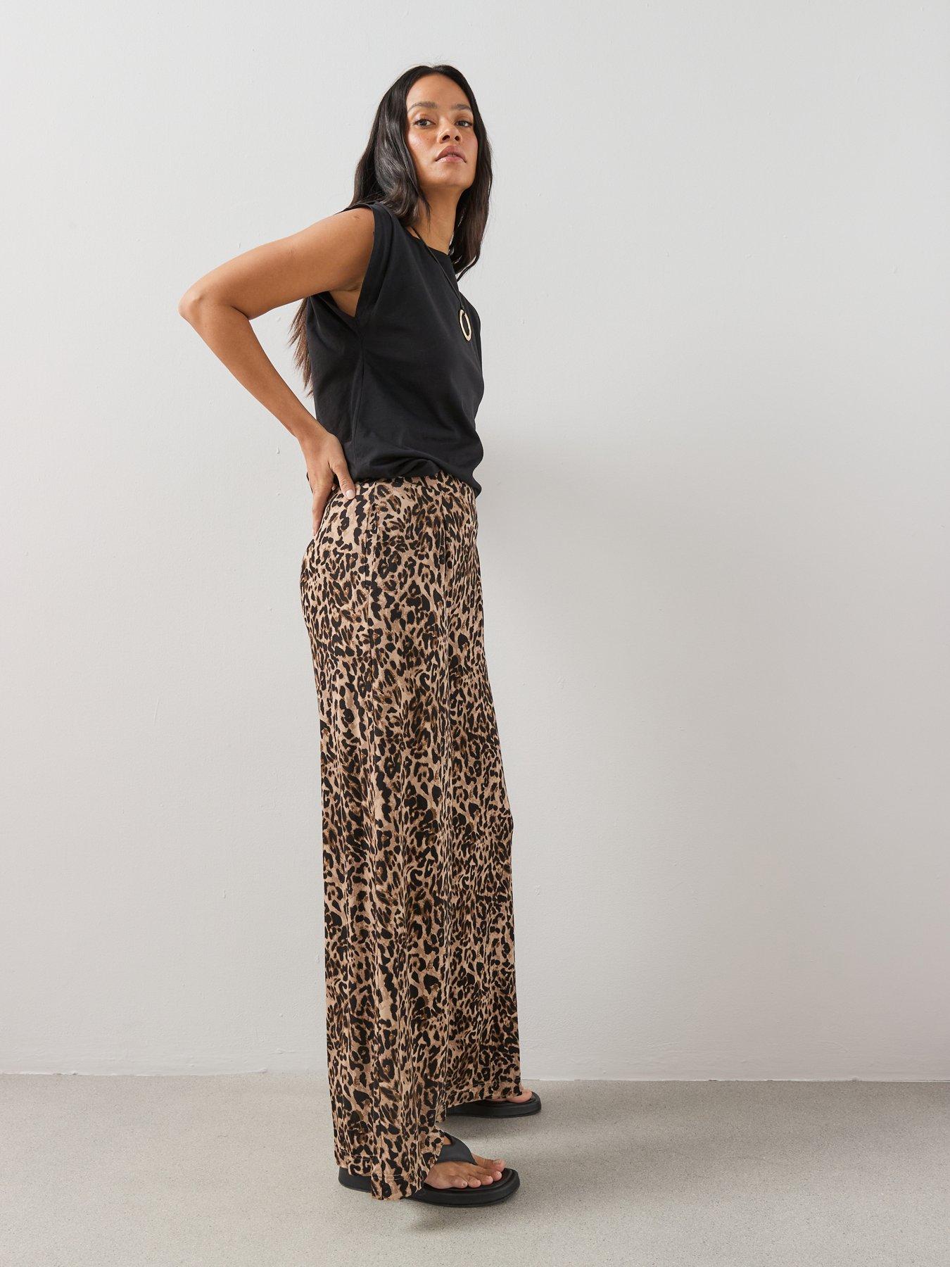 Image 3 of 6 of The Very Collection Printed Wide Leg Stretch Trouser