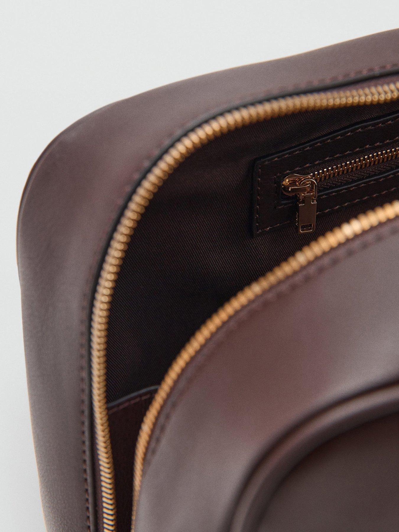  image of mango-medium-bowling-bag-with-charm-detail-brown