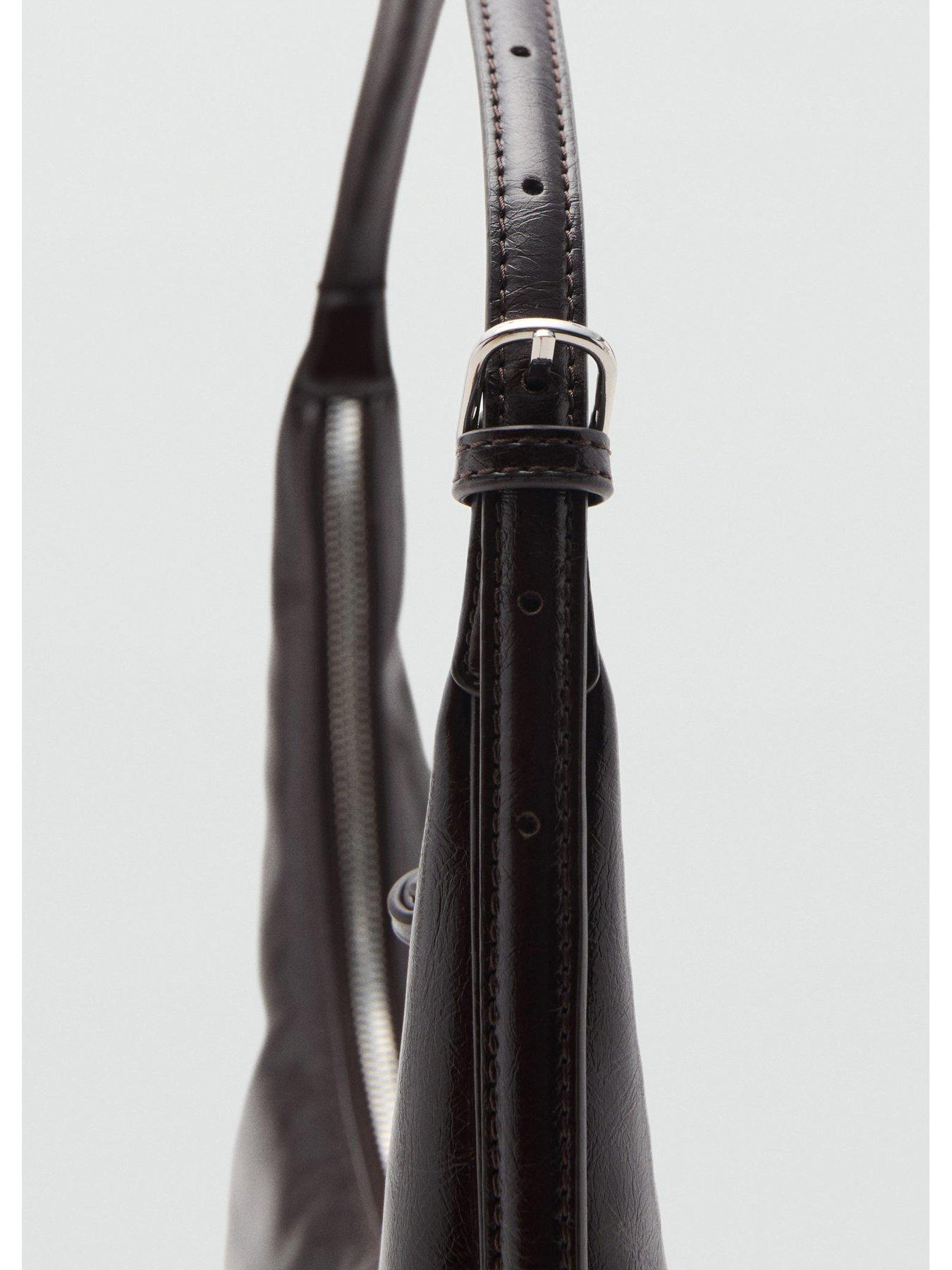  image of mango-medium-oval-shoulder-bag--brown