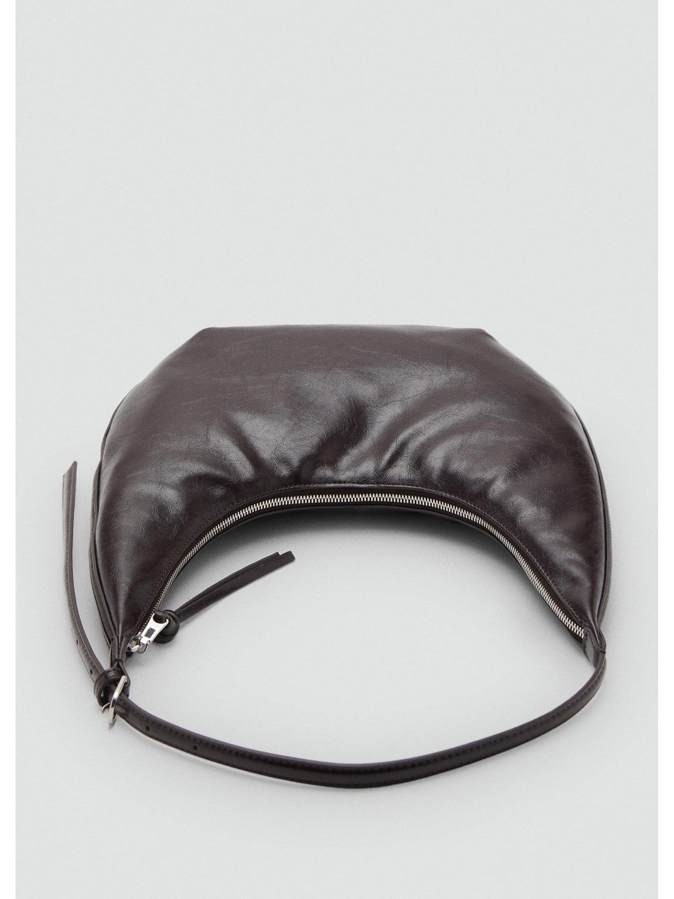  image of mango-medium-oval-shoulder-bag--brown