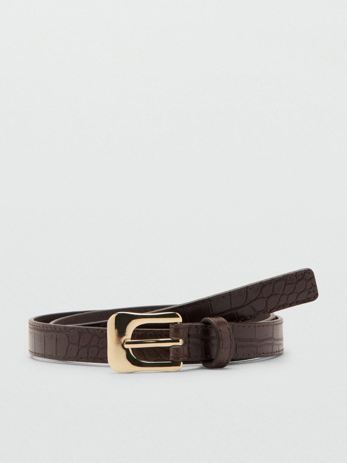 mango-croco-faux-leather-belt-brown