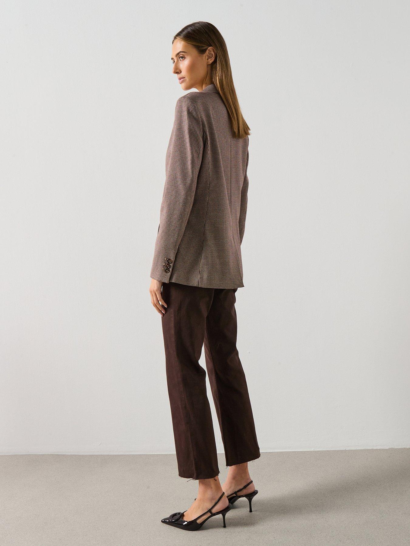 Image 6 of 6 of Mango Sienna Flared Cropped Jeans - Brown