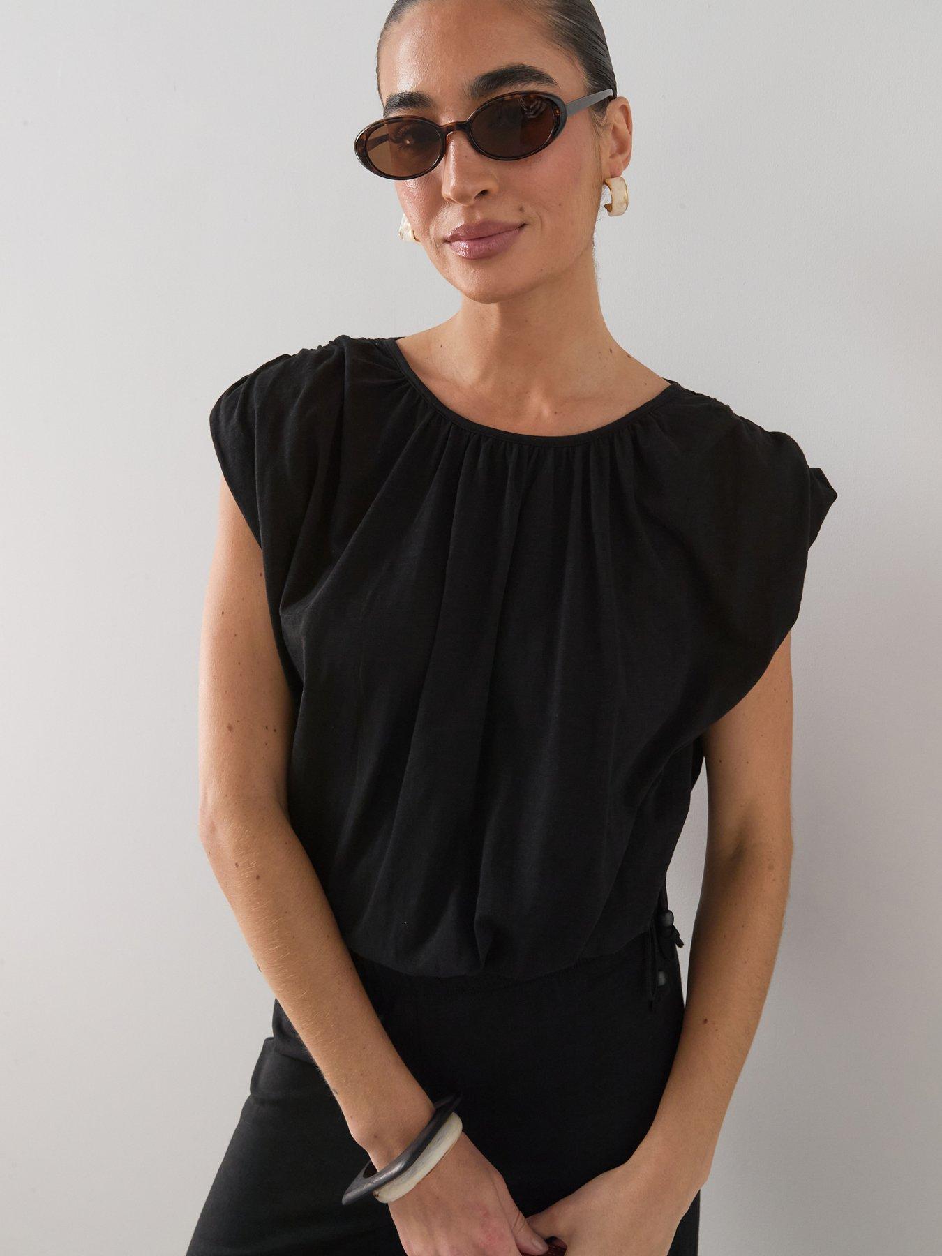 The Very Collection Elasticated Waist Tee Co-Ord - Black