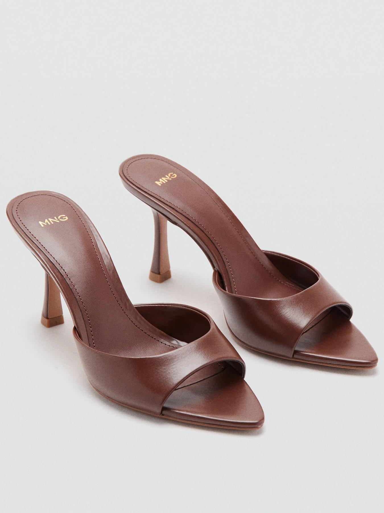  image of mango-pointed-heel-sandals-brown