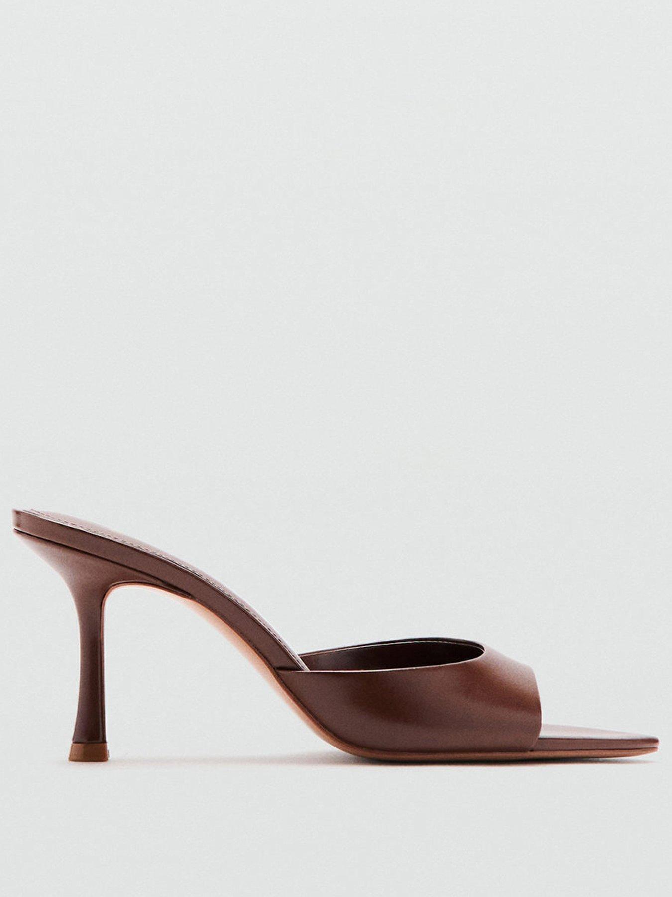 image of mango-pointed-heel-sandals-brown