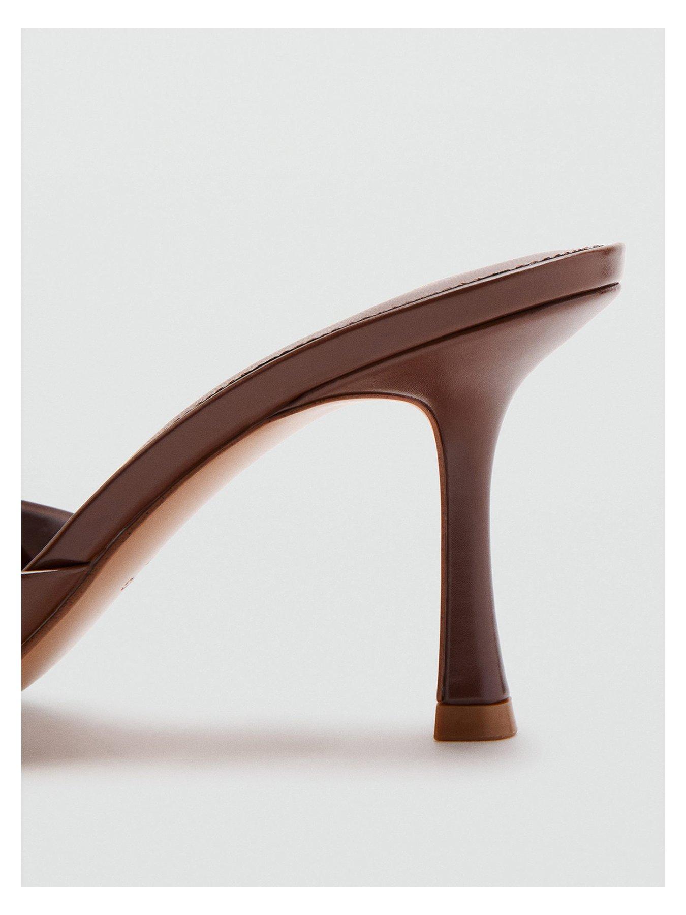  image of mango-pointed-heel-sandals-brown