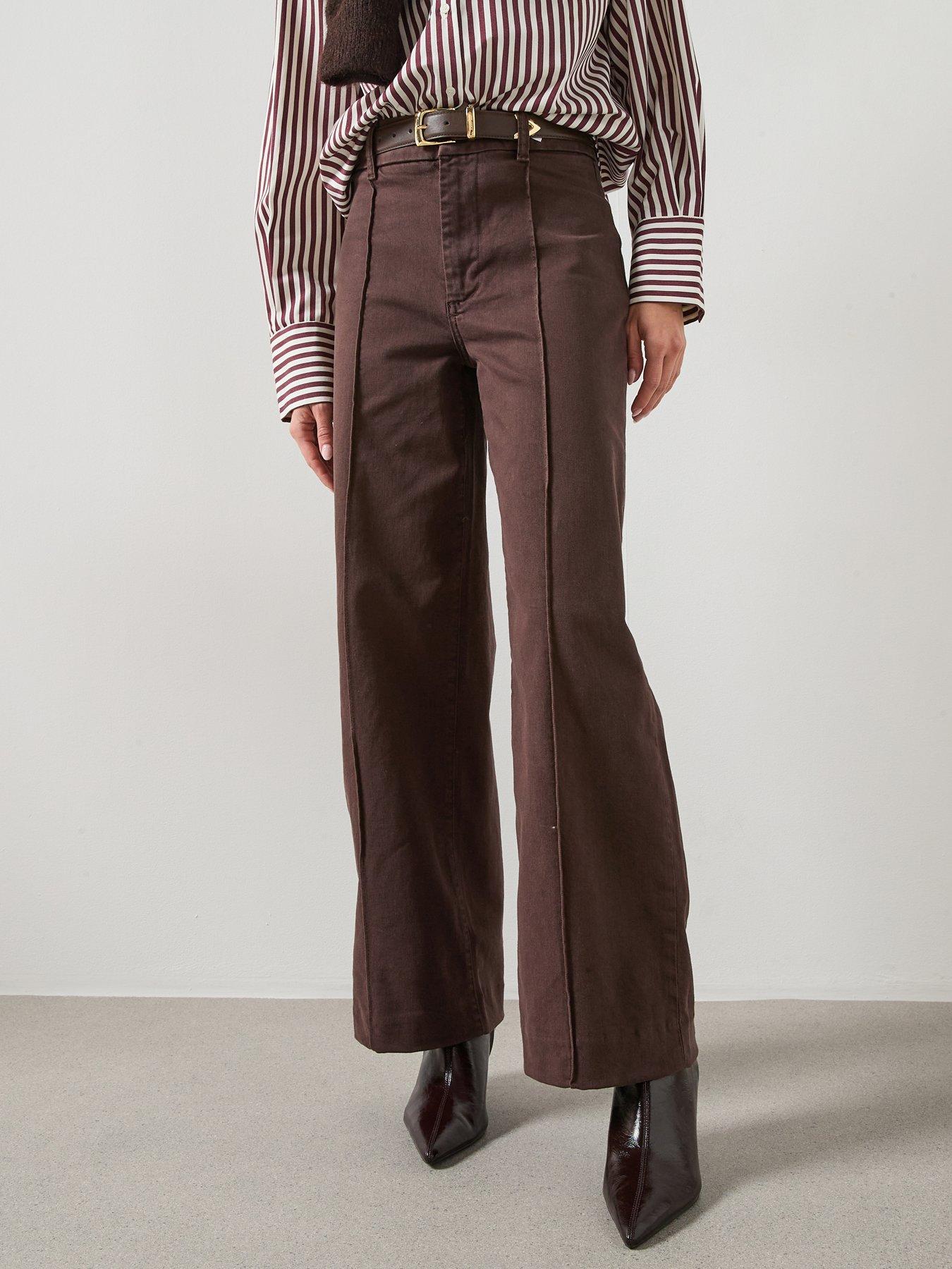 mango-high-waist-wide-leg-jeans-with-stitching-brown