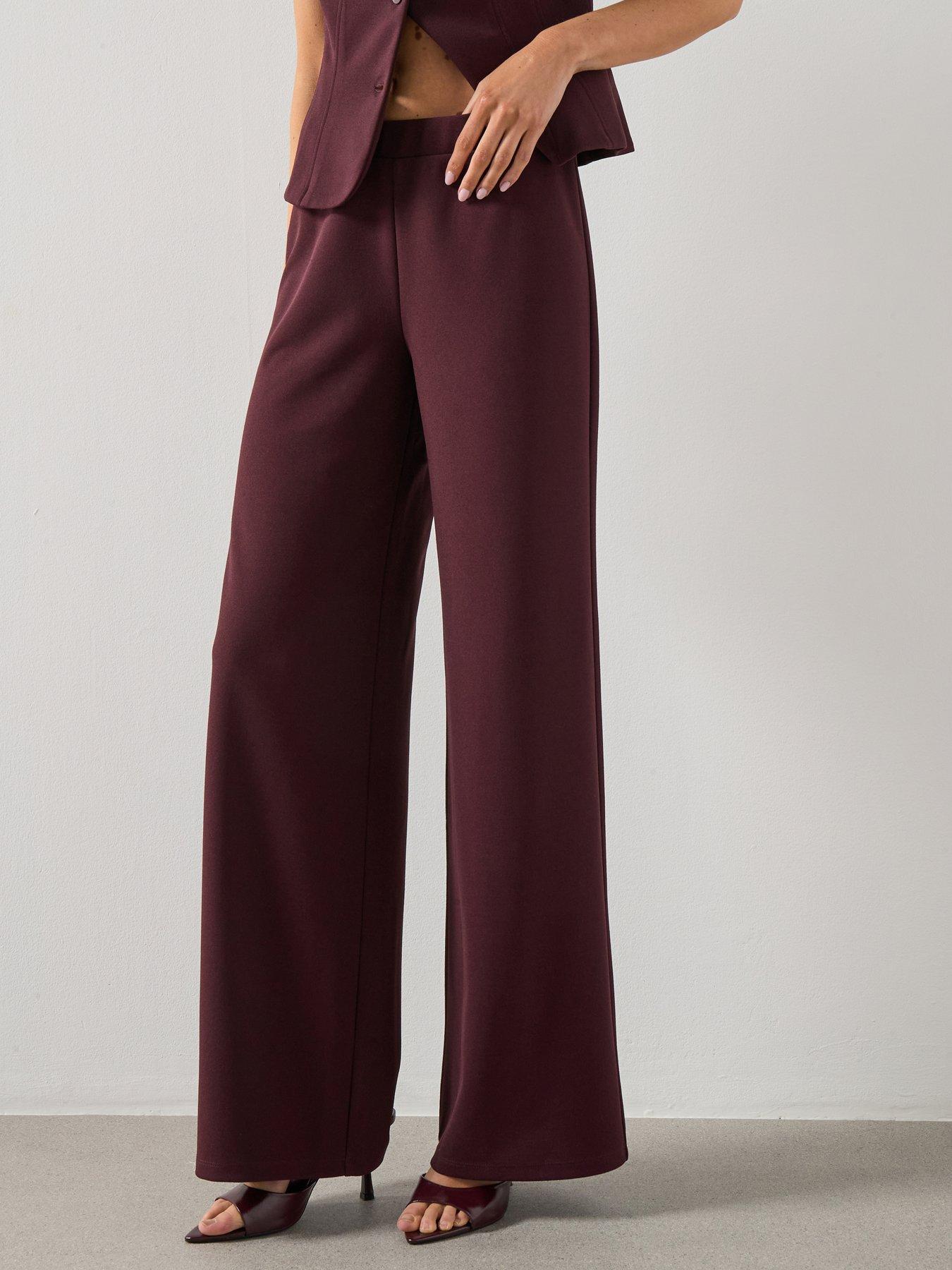 Mango Wide Leg Trousers - Blue