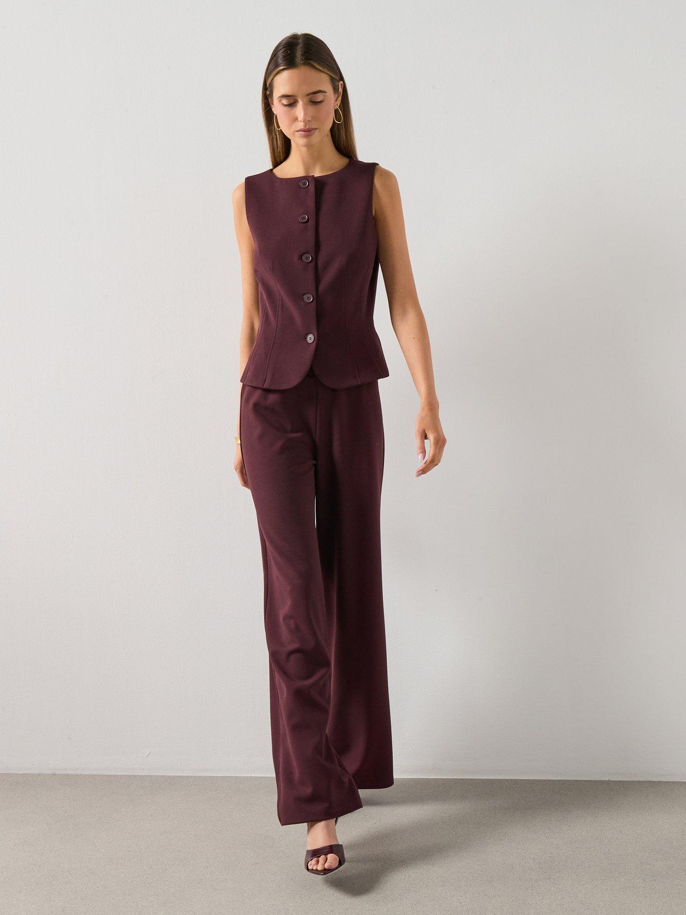  image of mango-wide-leg-trousers-blue