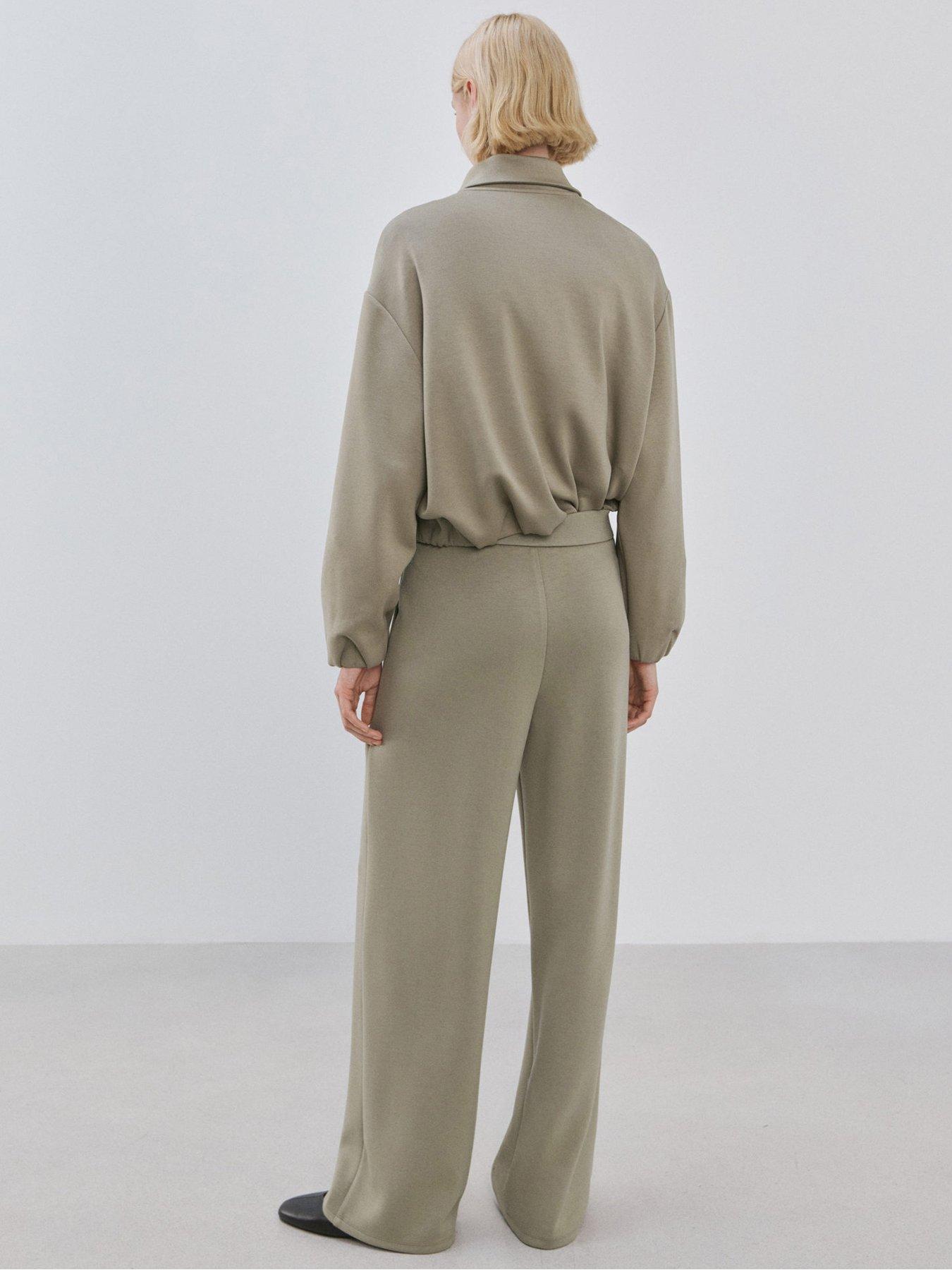  image of mango-balloon-sweatshirt-with-high-collar-khaki