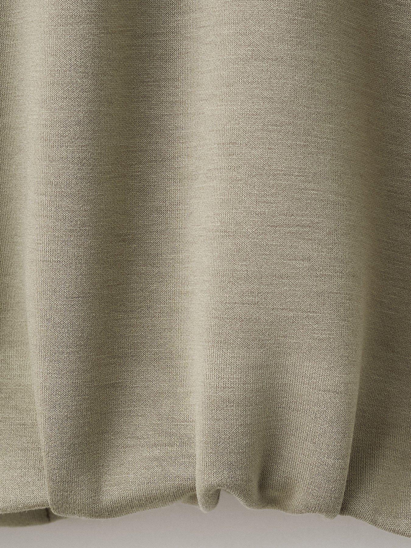 image of mango-balloon-sweatshirt-with-high-collar-khaki