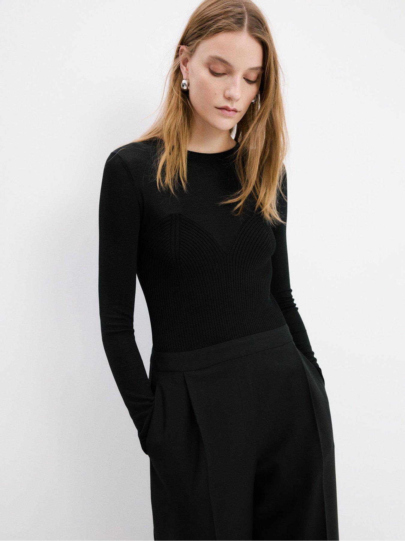 Image 2 of 5 of Mango Jumpsuit-Style Coordinated Outfit Black - Beige