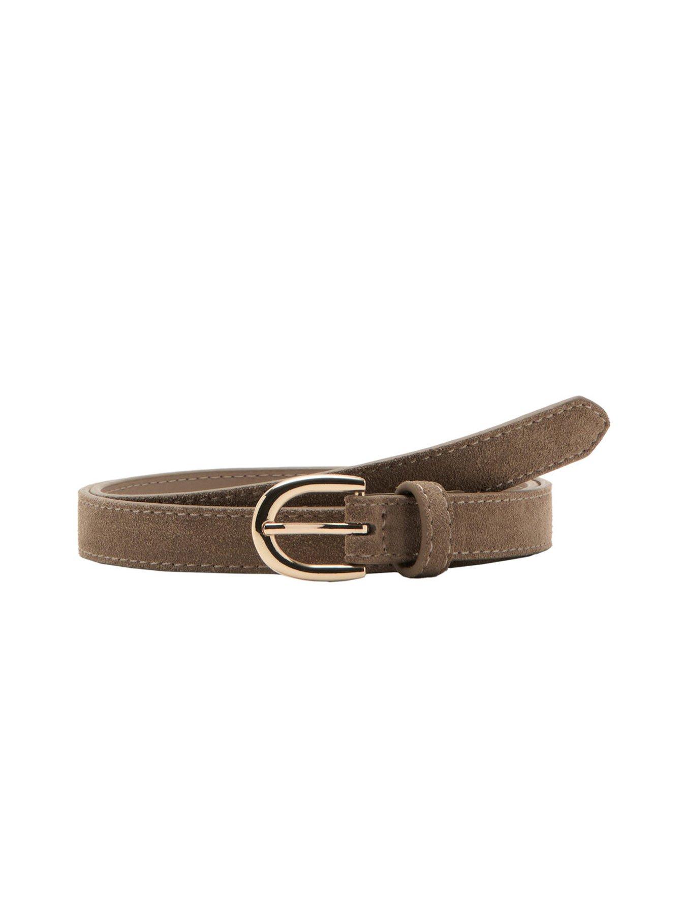  image of mango-suede-leather-belt-brown