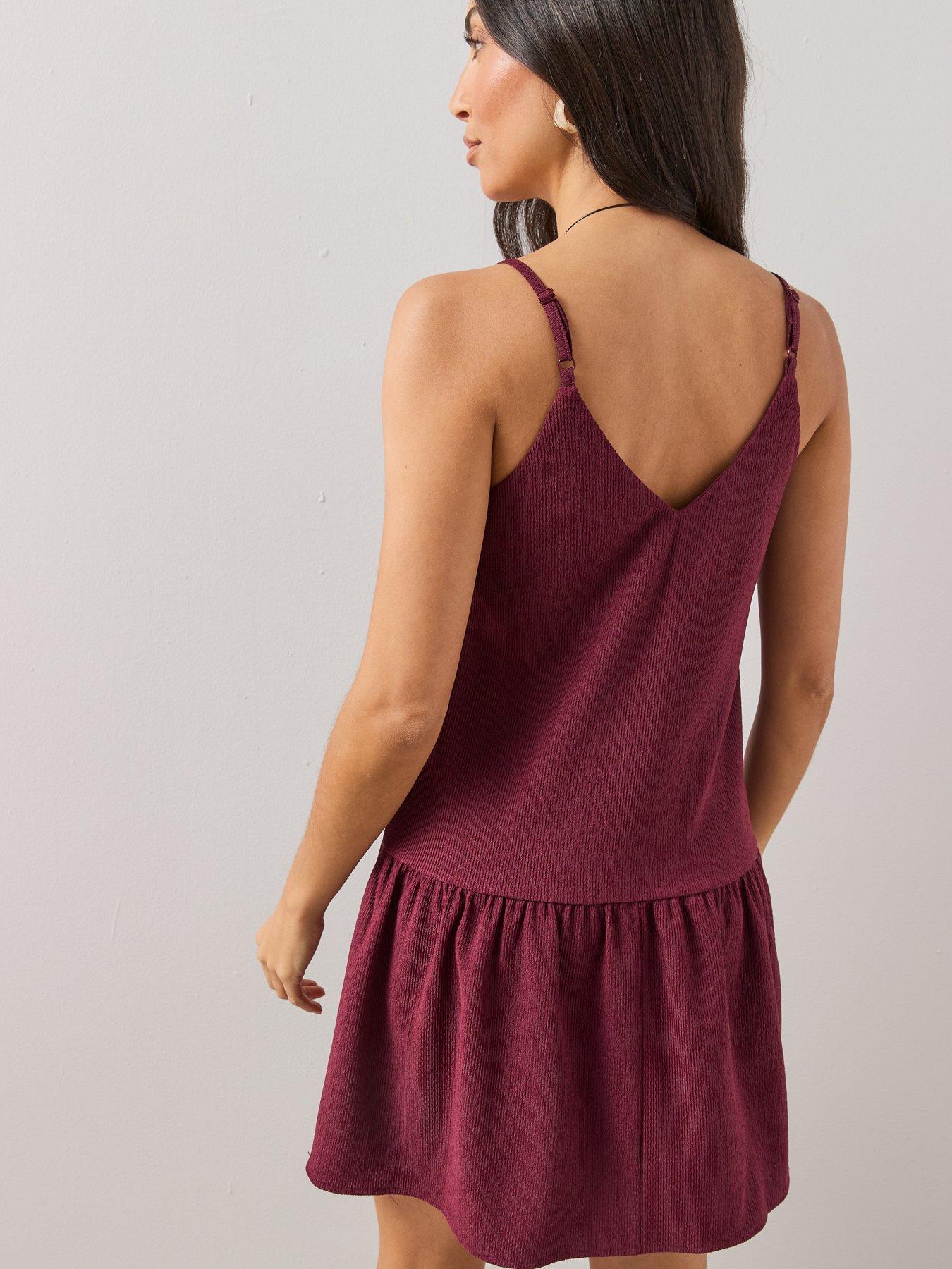 Image 2 of 6 of The Very Collection Textured Stretch Cami Mini Dress