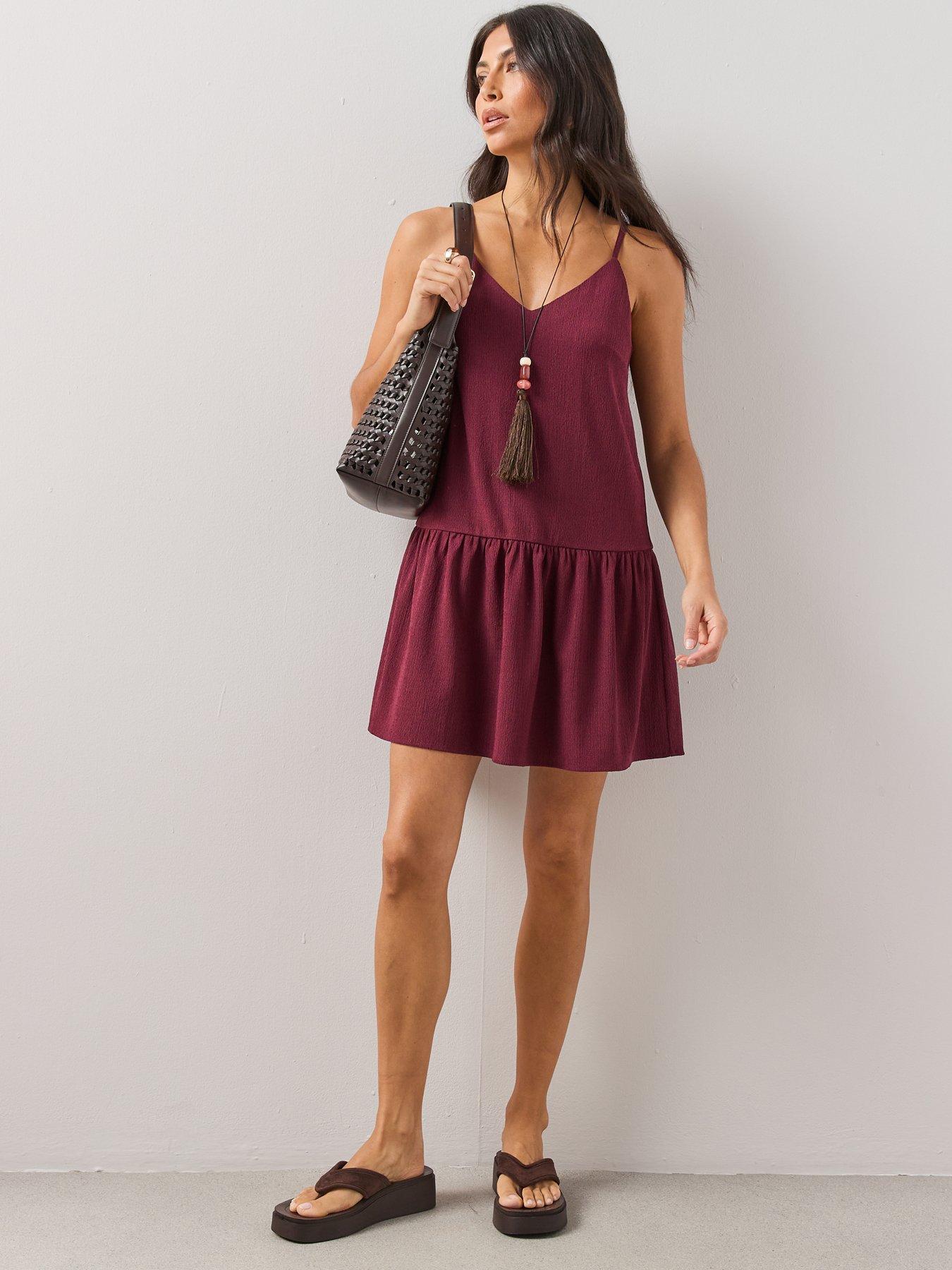 Image 3 of 6 of The Very Collection Textured Stretch Cami Mini Dress