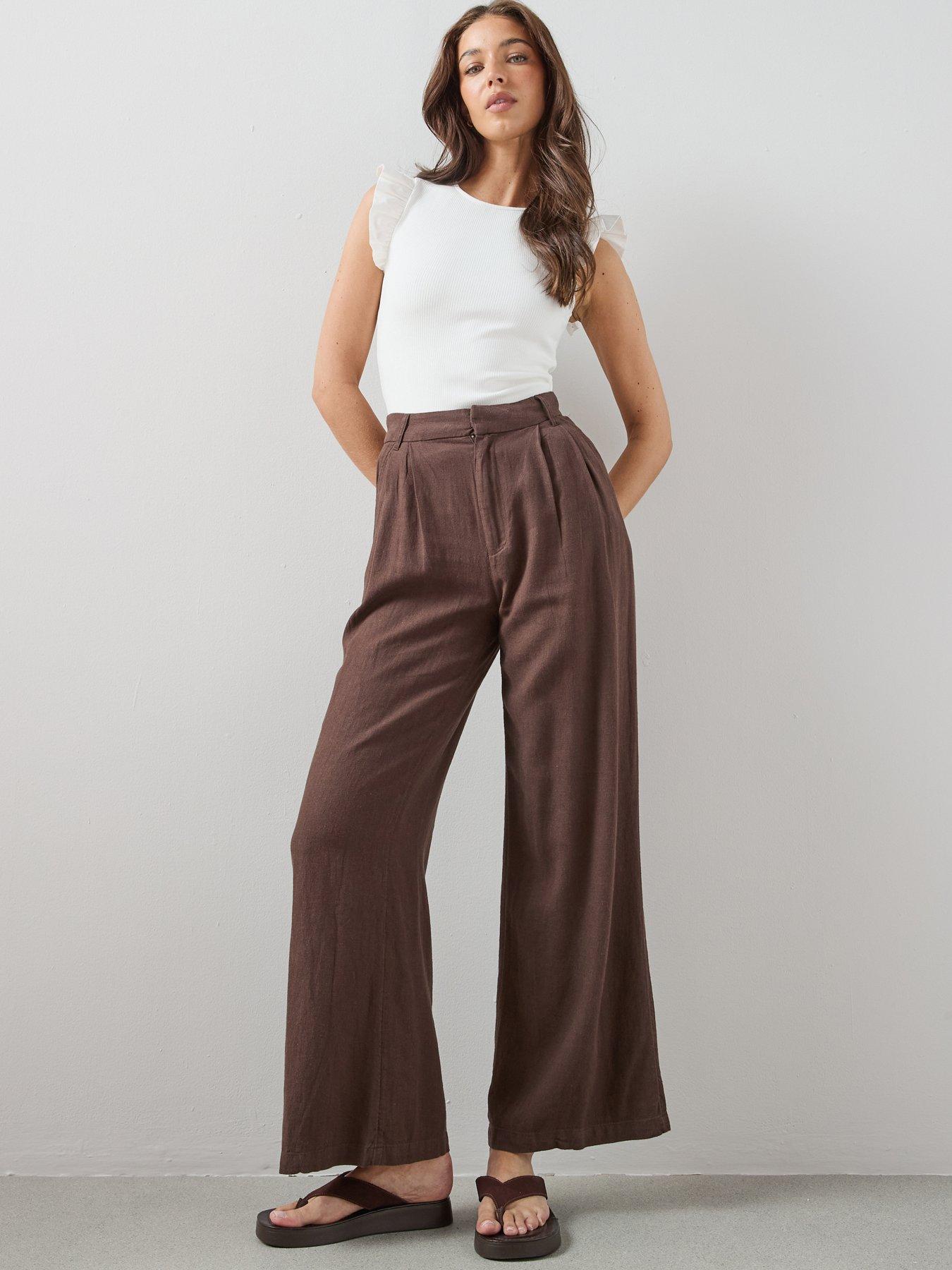  image of the-very-collection-frill-sleevless-rib-top