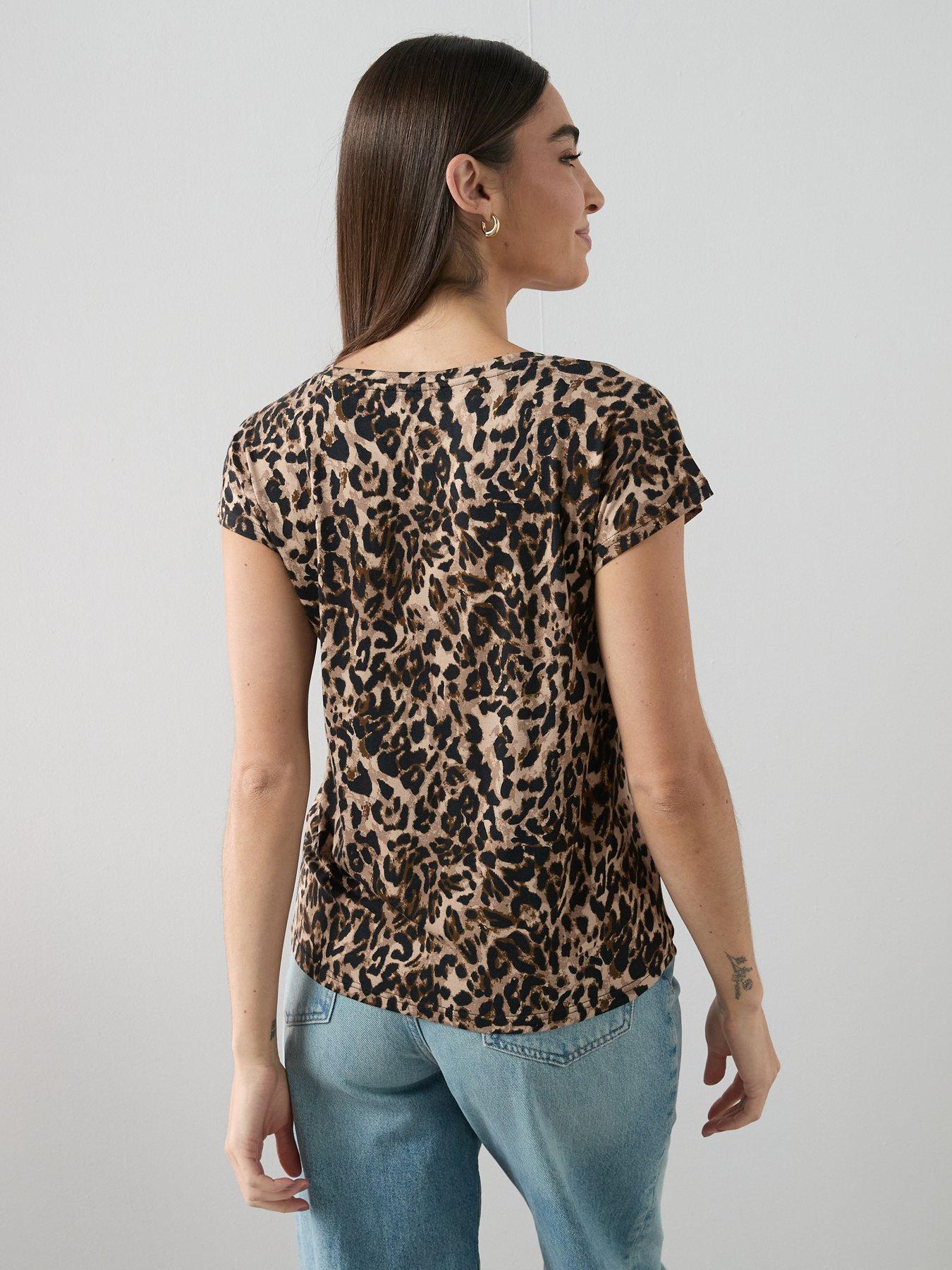 Image 2 of 6 of The Very Collection Printed Vneck Stretch Tee
